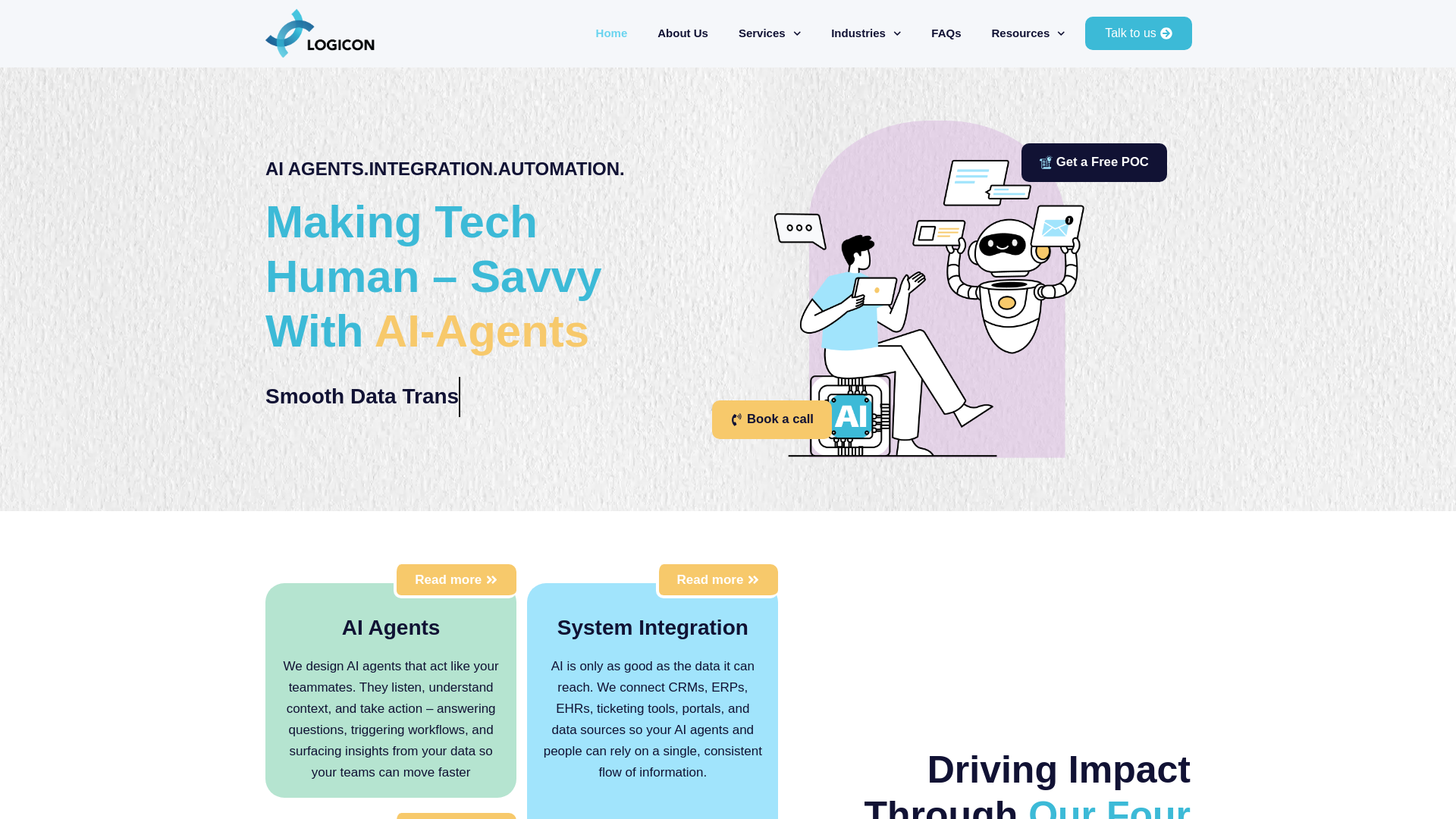 website screenshot of https://workwithlogicon.com/