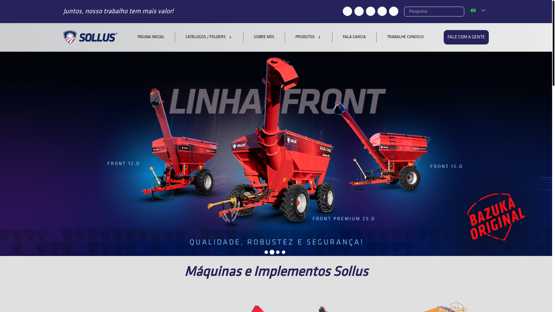 website screenshot of https://sollusagricola.com.br