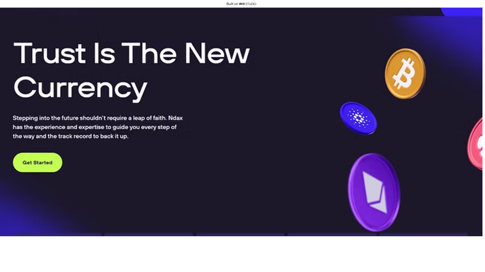 website screenshot of https://ndxioapps.wixstudio.com/login