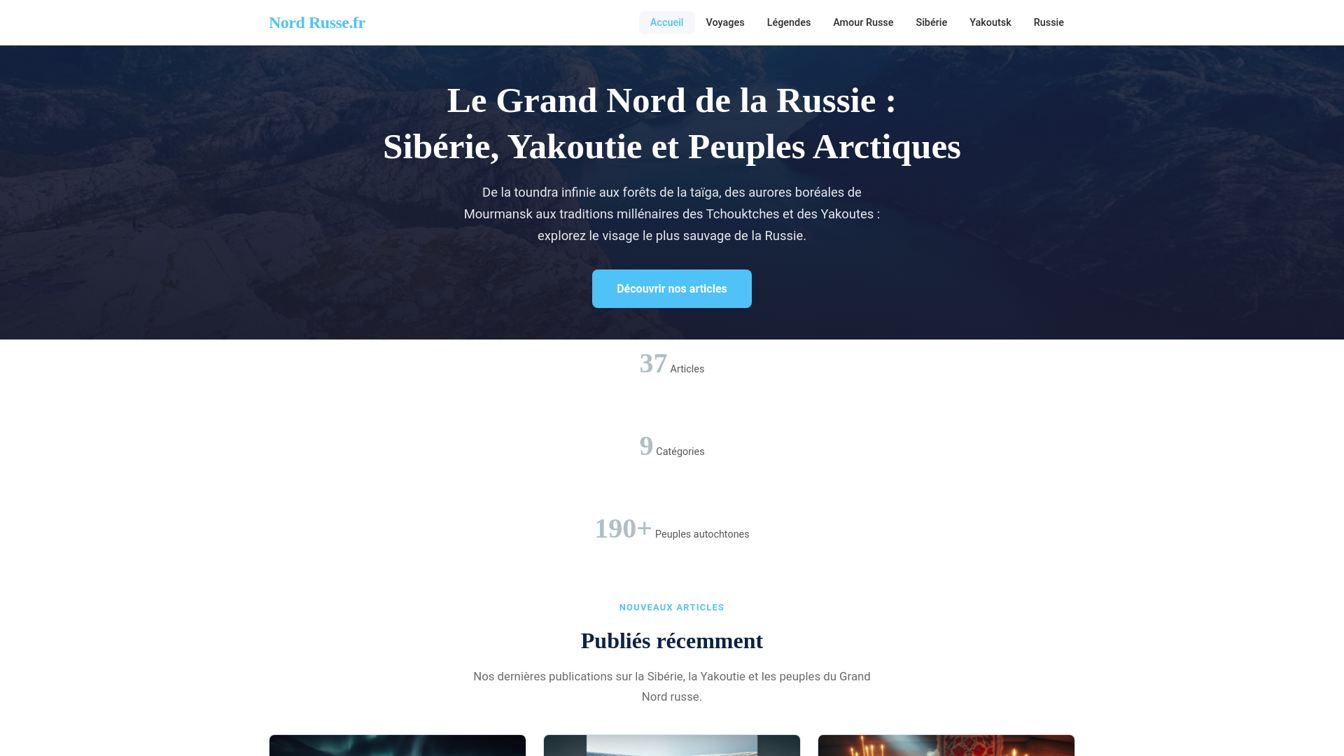 website screenshot of https://nord-russe.pages.dev/