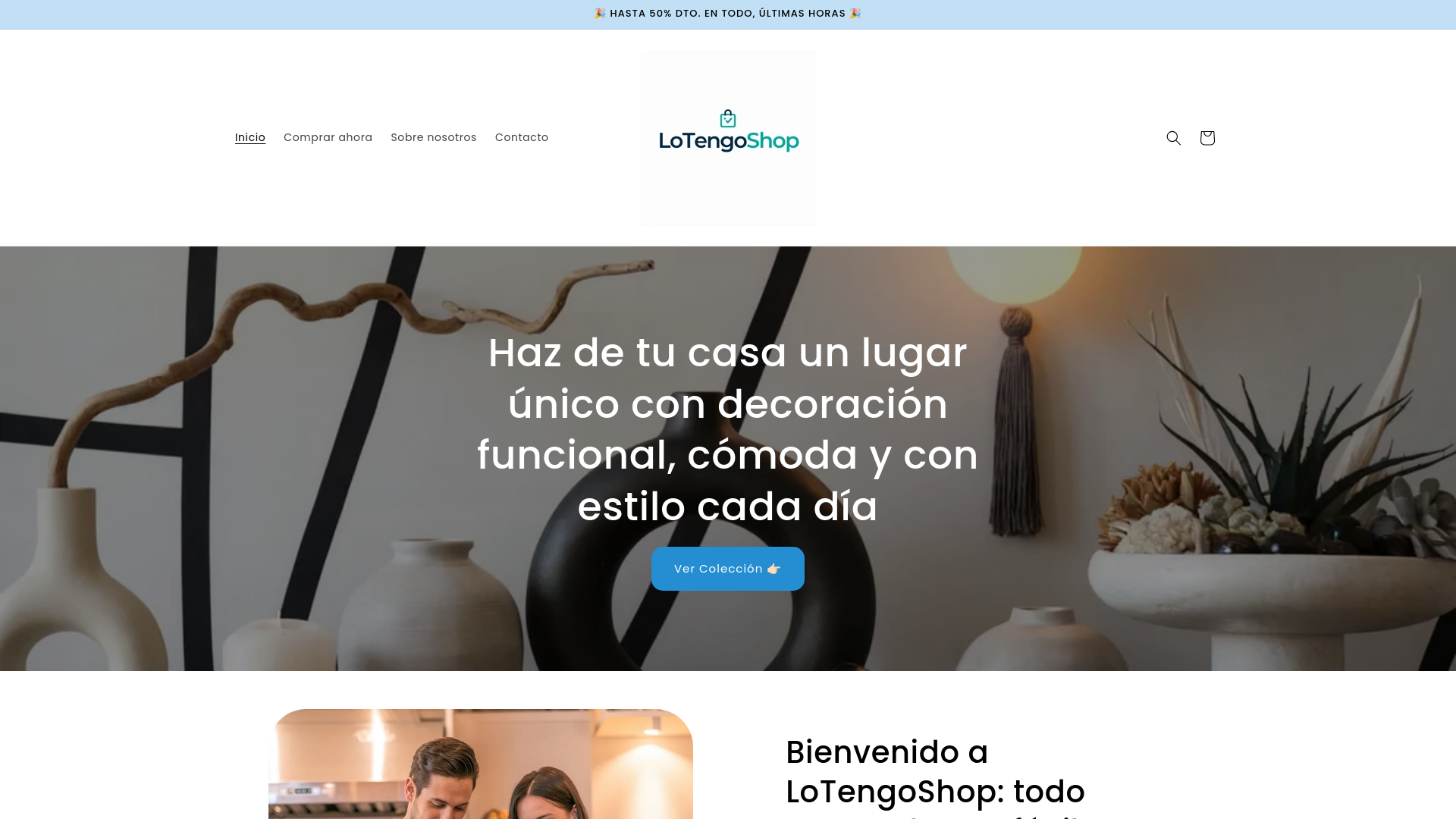 website screenshot of https://lotengoshop.lat/