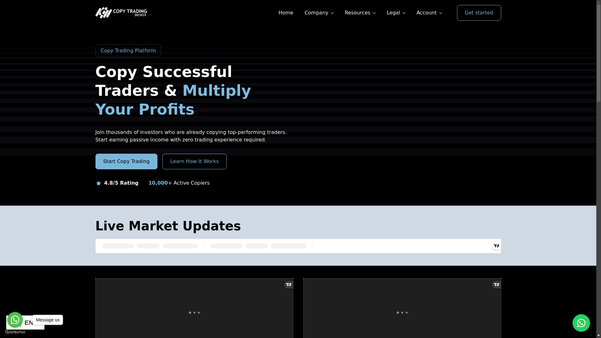 website screenshot of https://copytradingbroker.io/