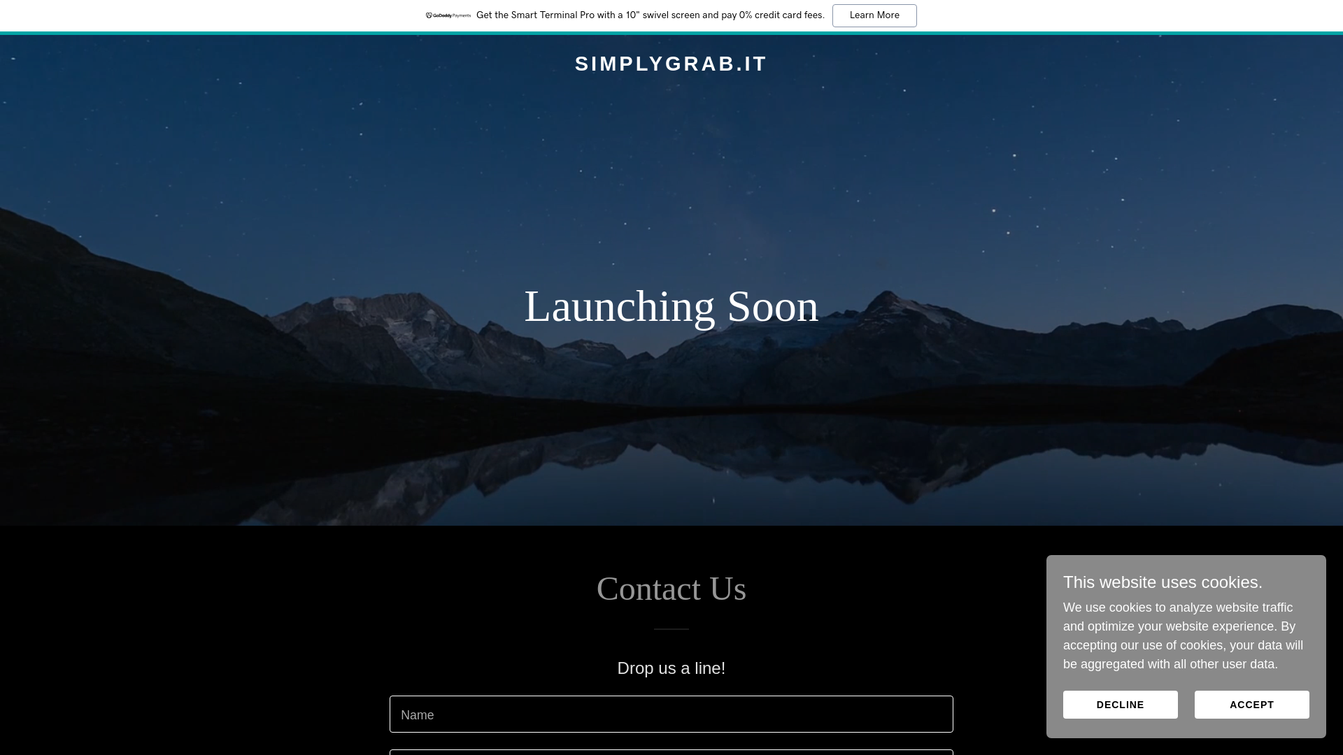 website screenshot of https://simplygrab.it/