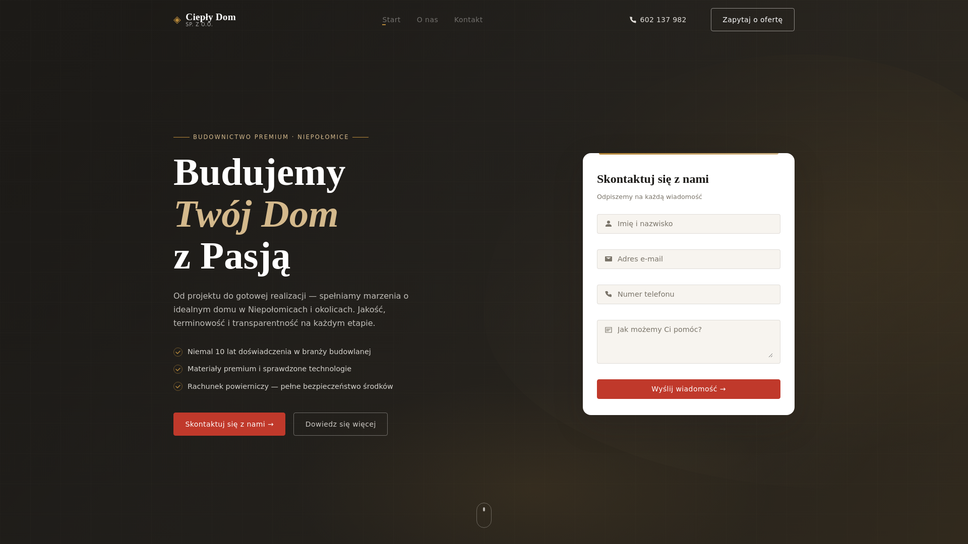 website screenshot of https://cieplydom.nieruchomosci.pl/