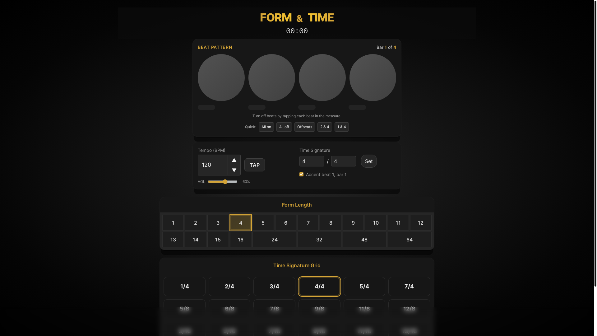 website screenshot of https://formandtime.com/