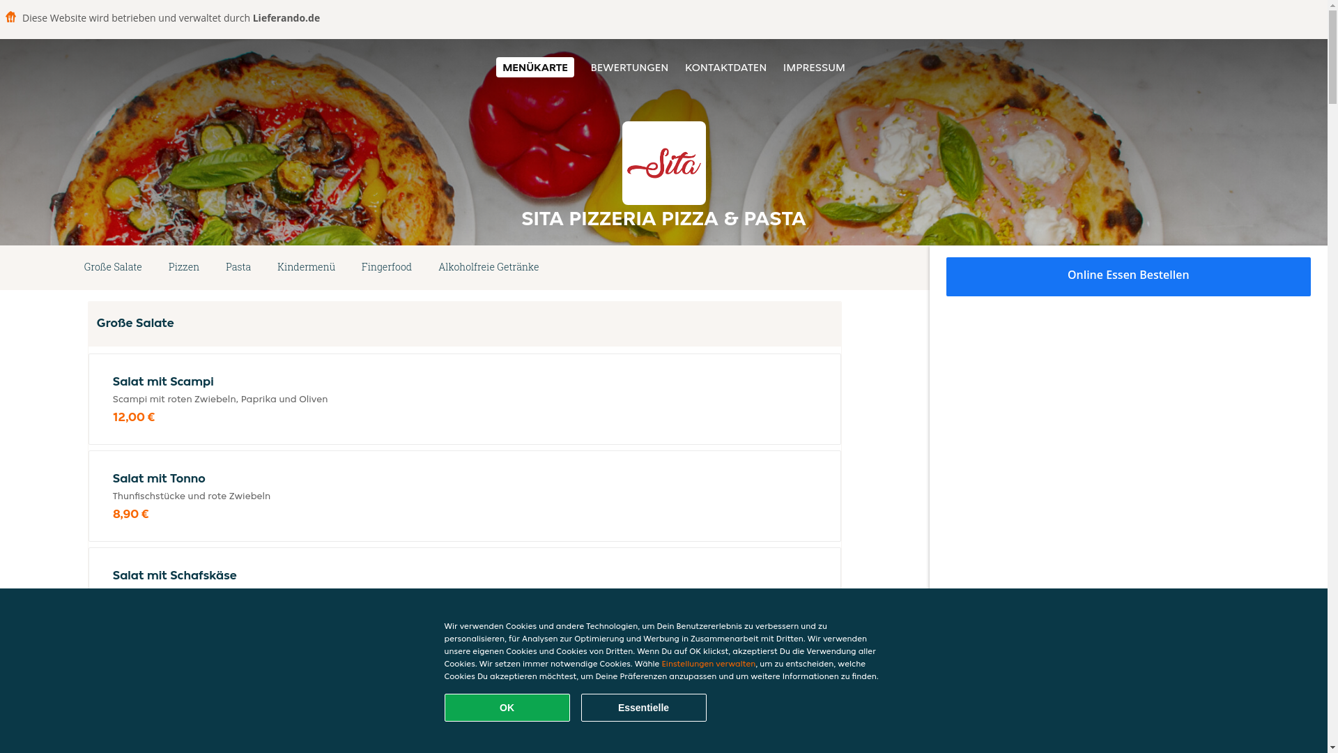 website screenshot of https://sitapizzeriapizzapasta-berlin.de/