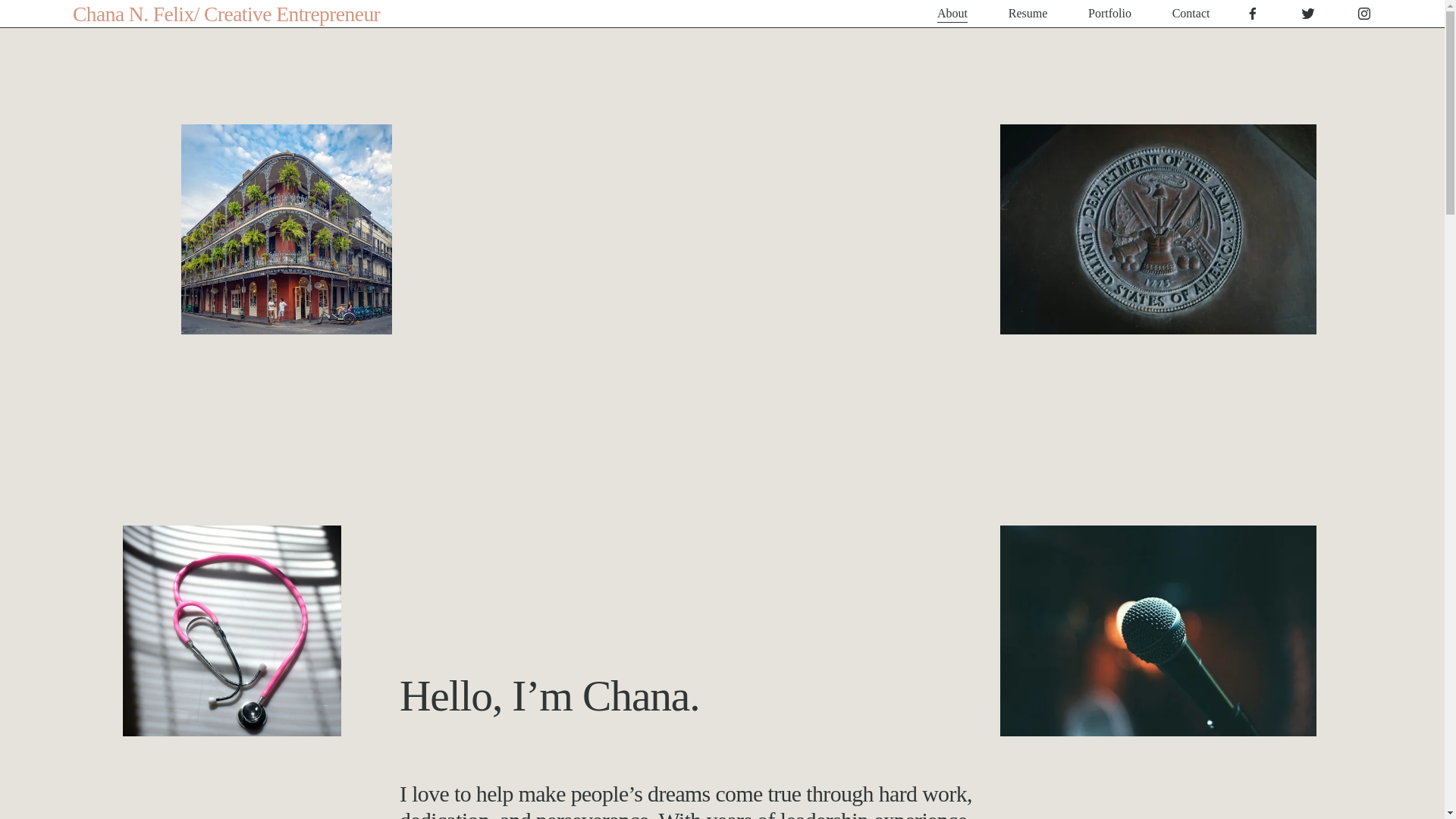 website screenshot of https://iamchana.com/