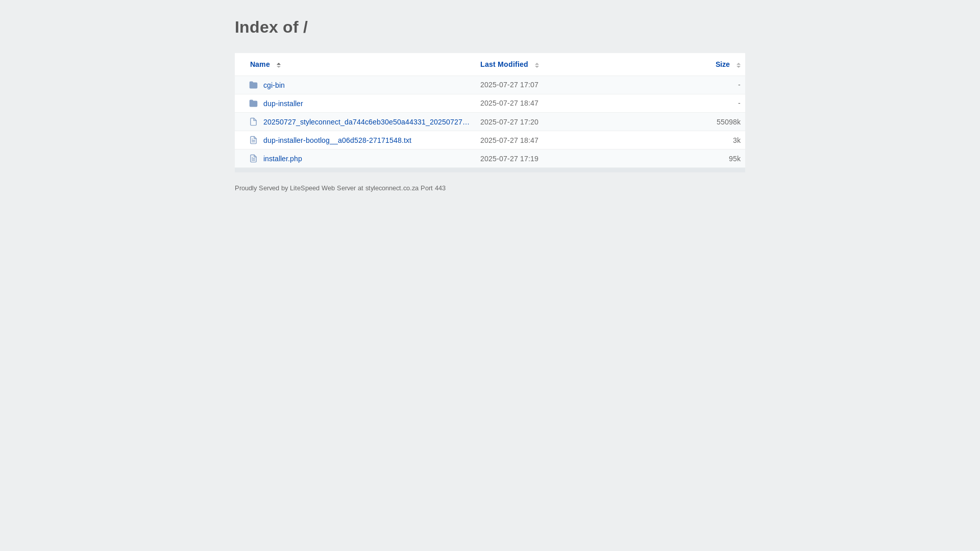 website screenshot of https://styleconnect.co.za/