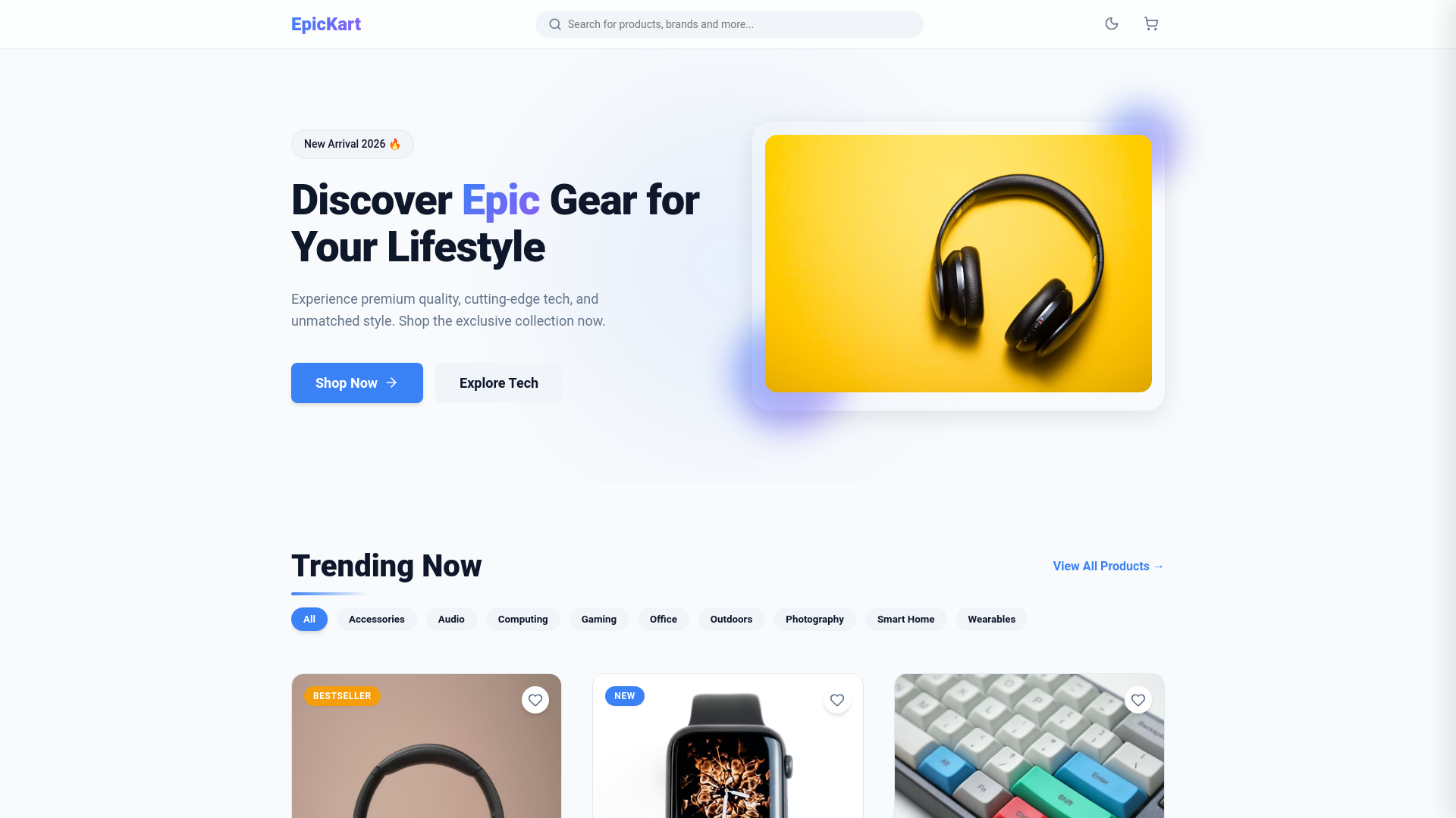 website screenshot of https://epickart.pages.dev/