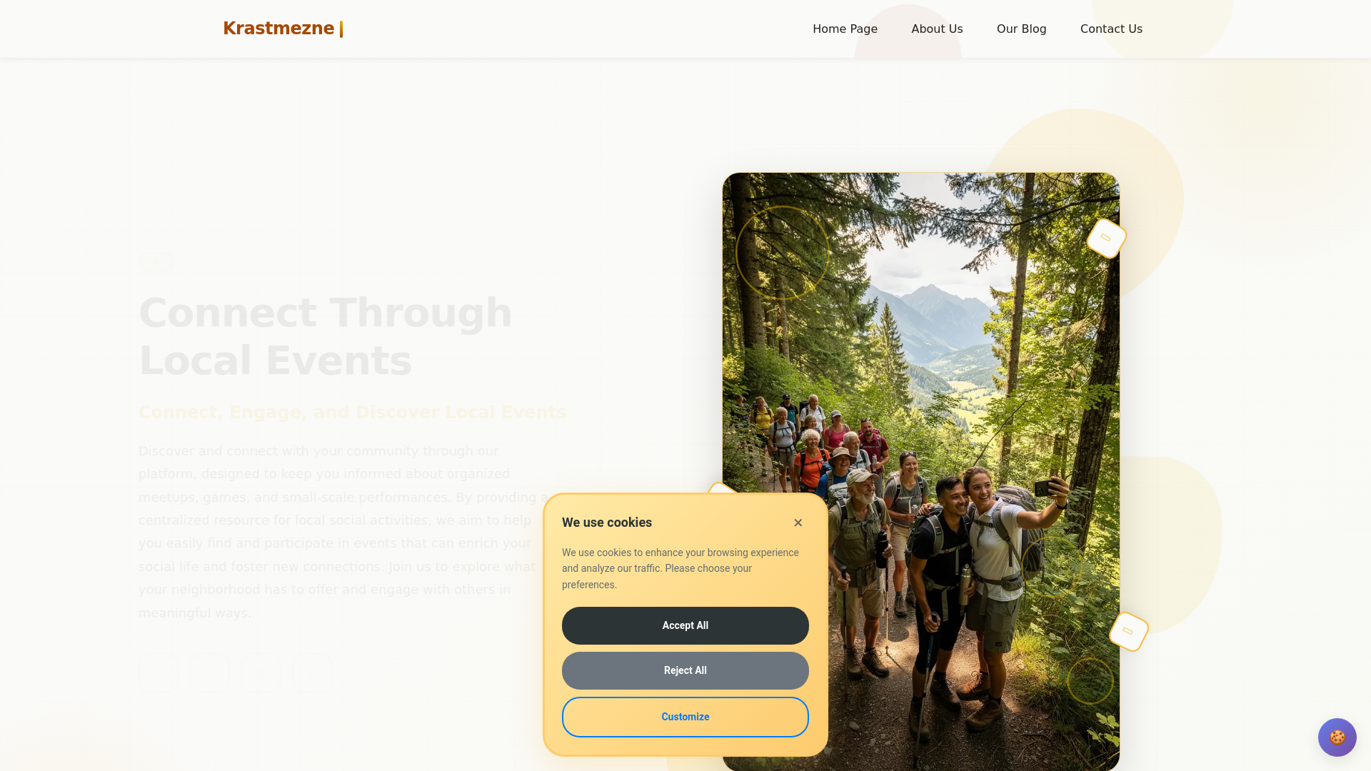 website screenshot of https://krastmezne.org/