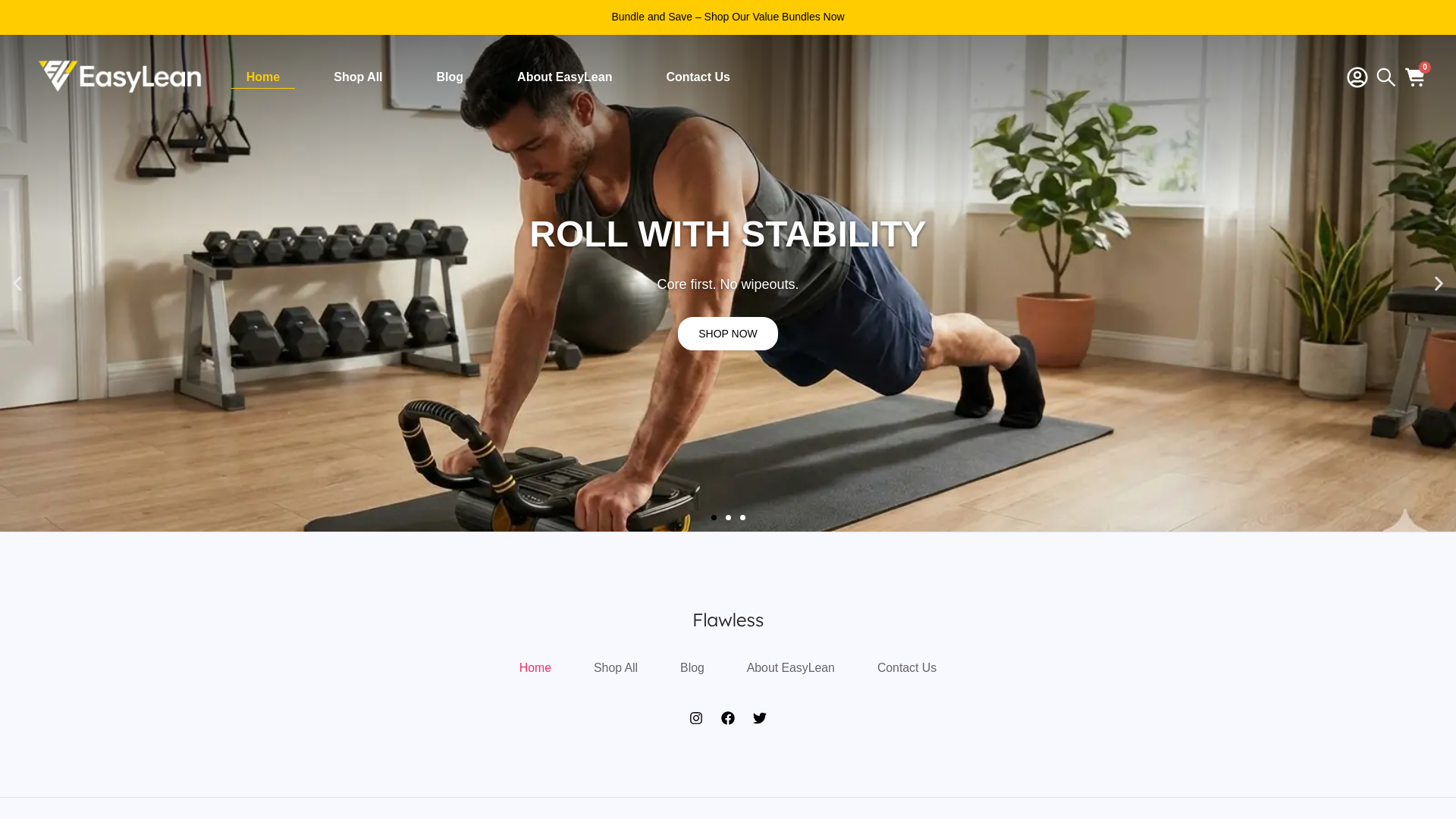 website screenshot of https://easylean.fit/