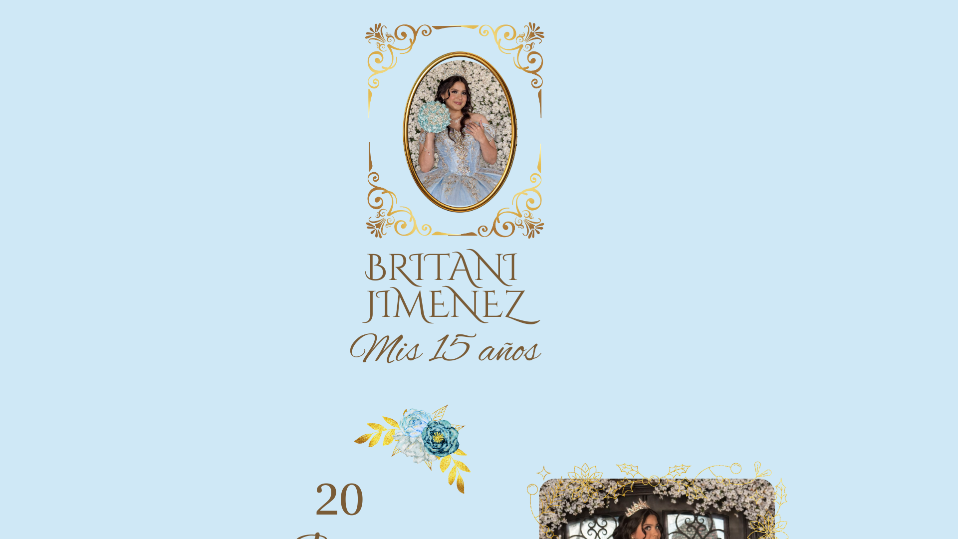 website screenshot of https://quinceanosbritanijimenez.com/