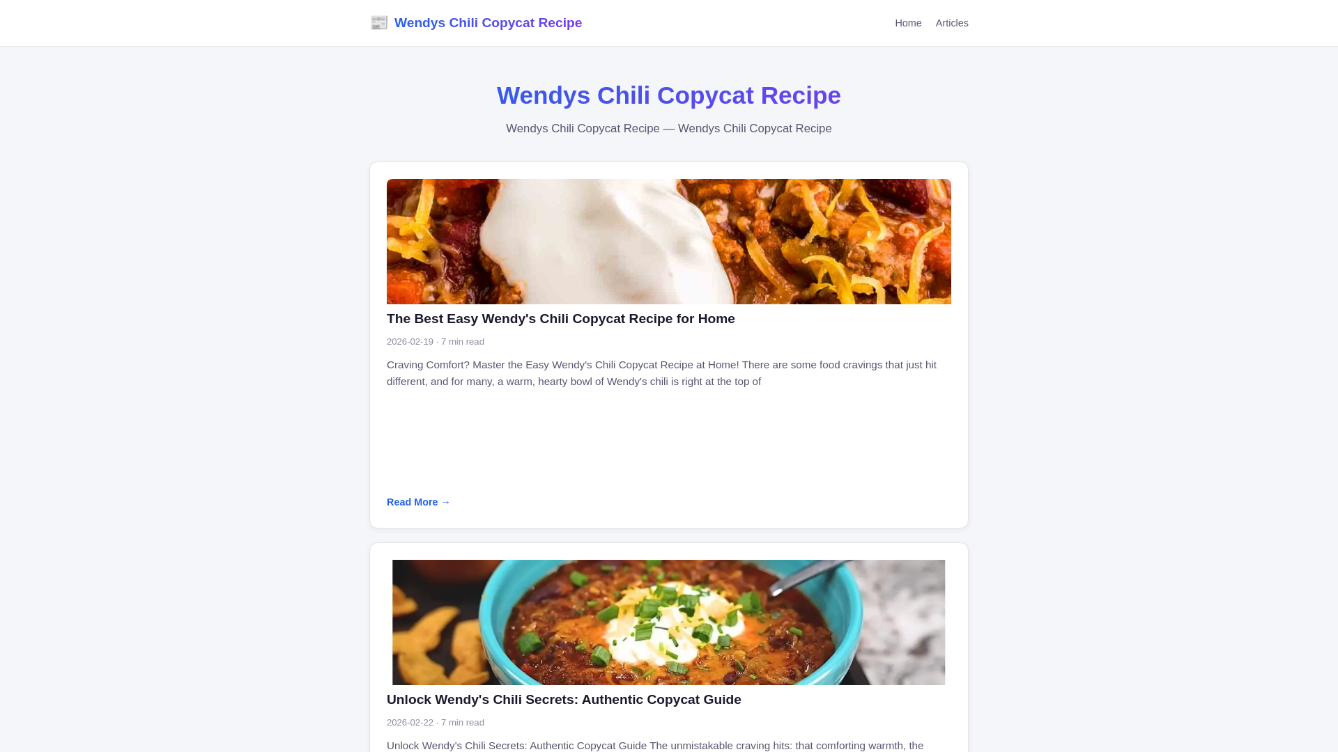 website screenshot of https://wendys-chili-copycat-recipe.pages.dev/
