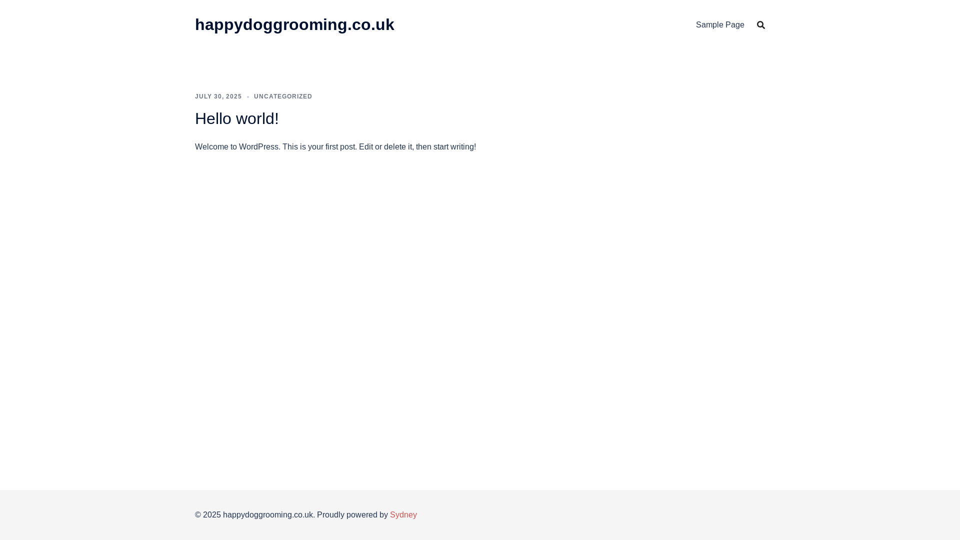 website screenshot of https://happydoggrooming.co.uk/