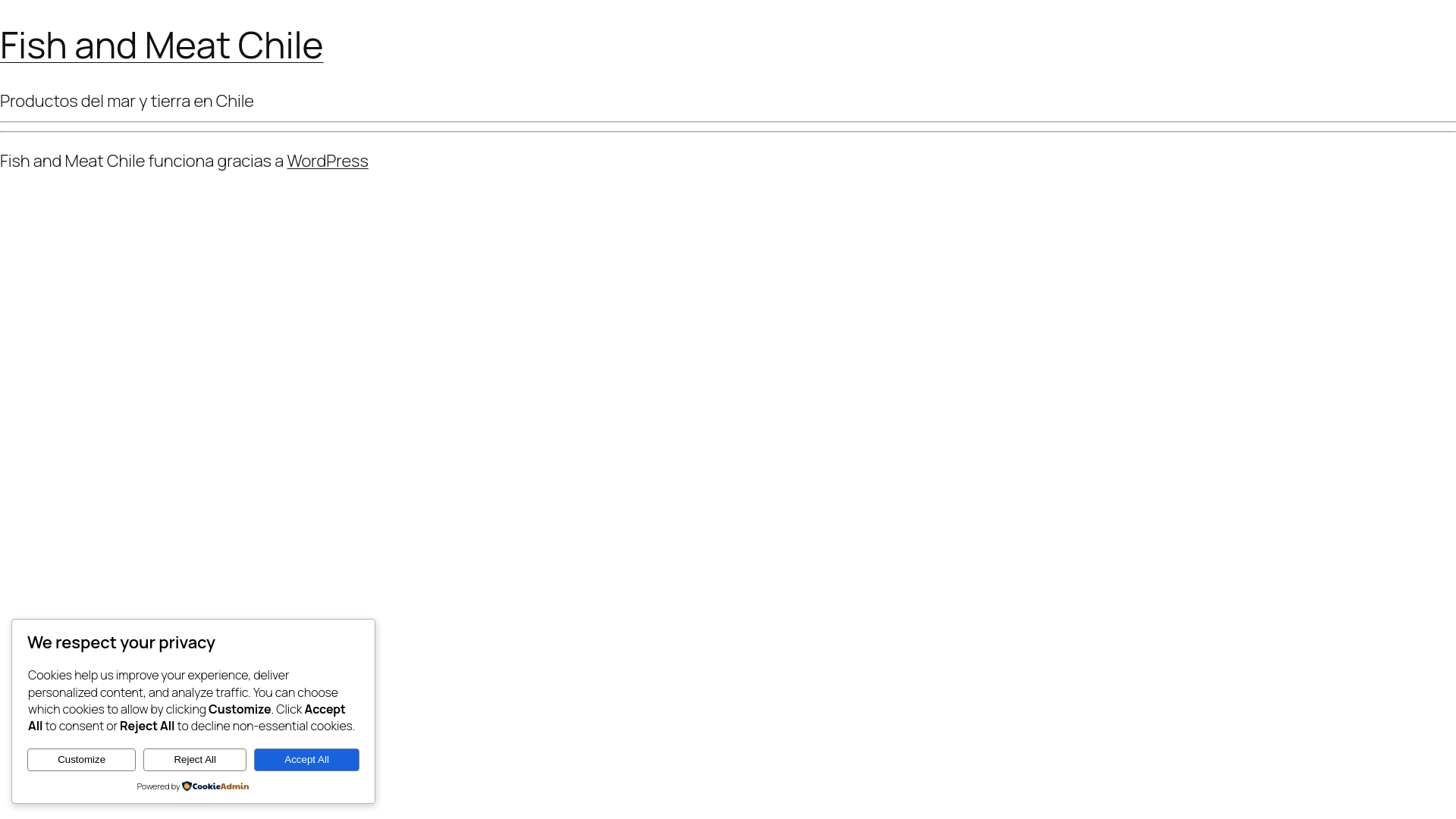 website screenshot of https://fishandmeatchile.cl/
