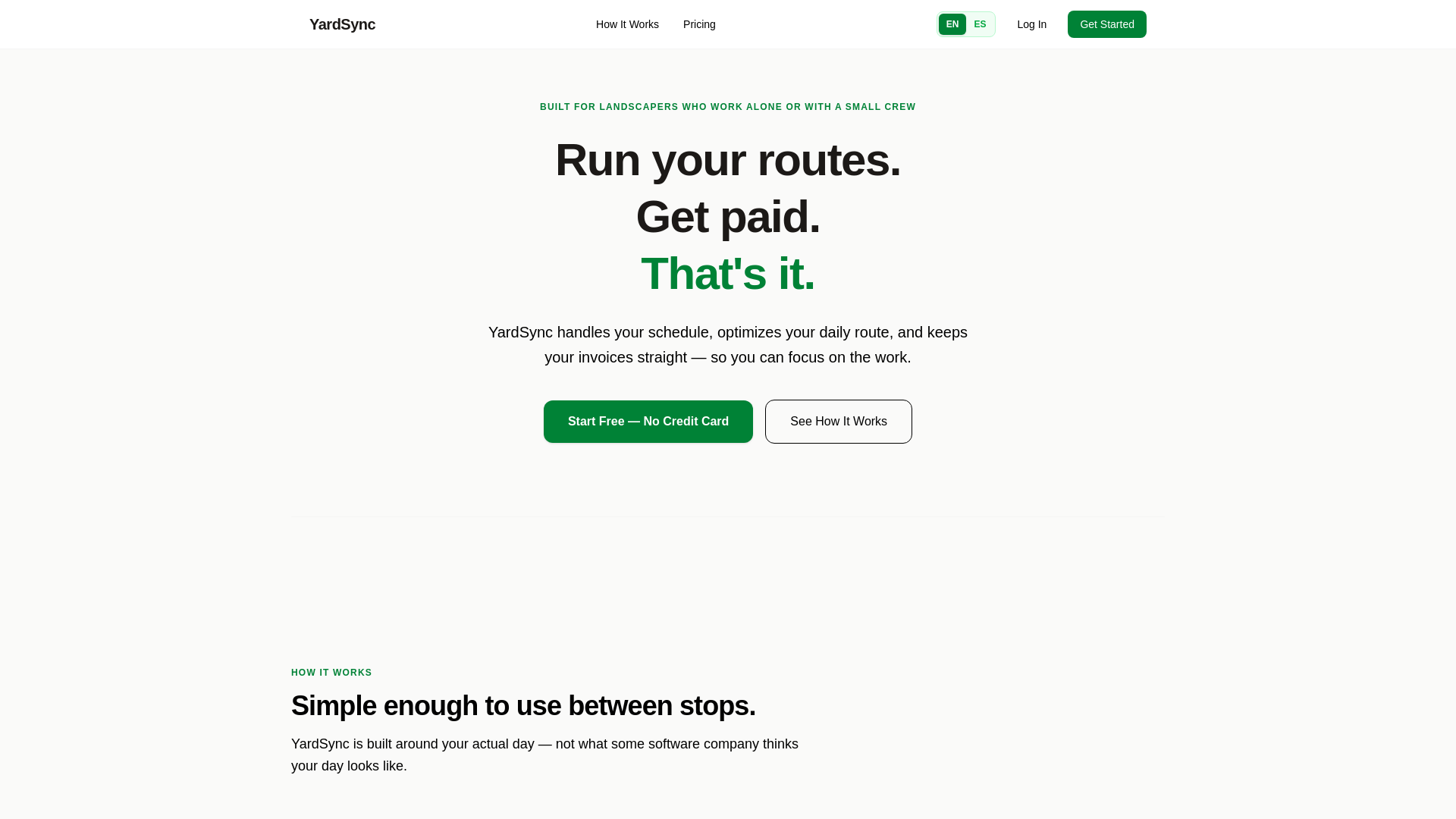 website screenshot of https://yard-sync.com/