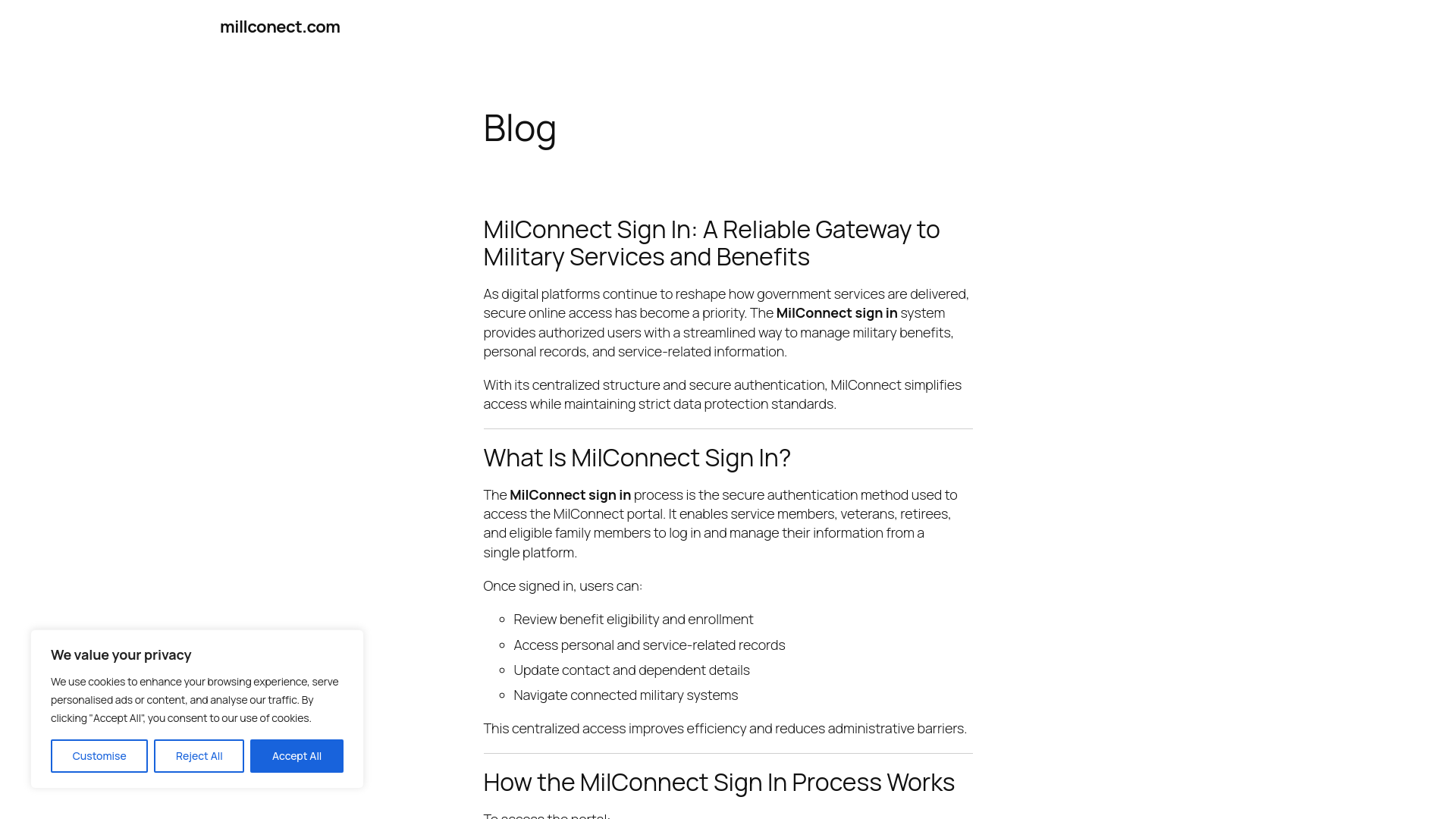 website screenshot of https://millconect.com