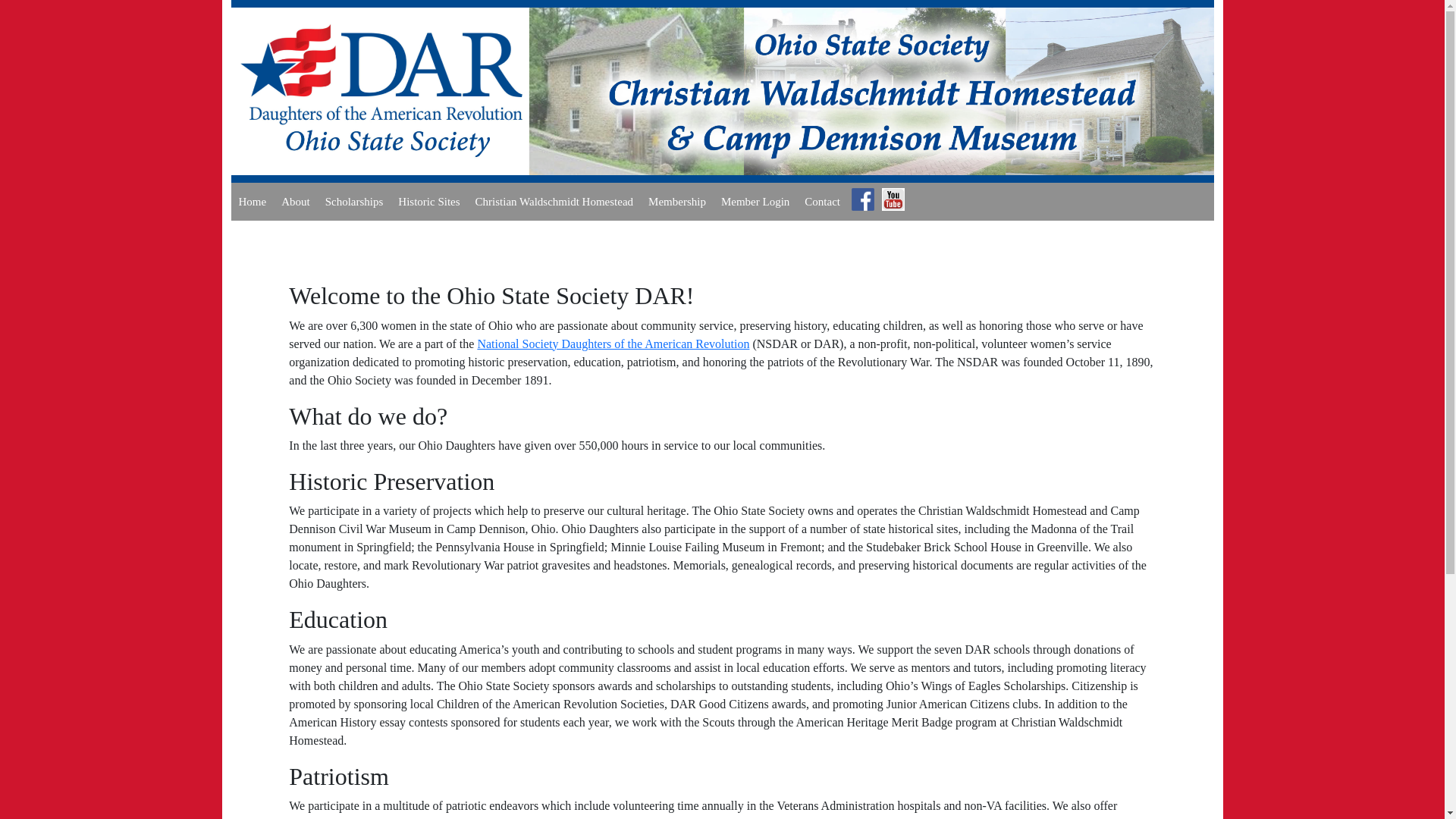 website screenshot of https://ohiodar.org/