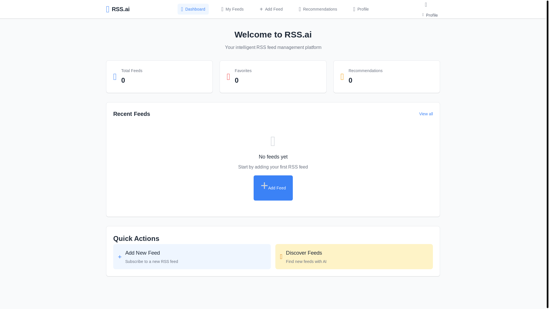 website screenshot of https://rss-ai-frontend.pages.dev/