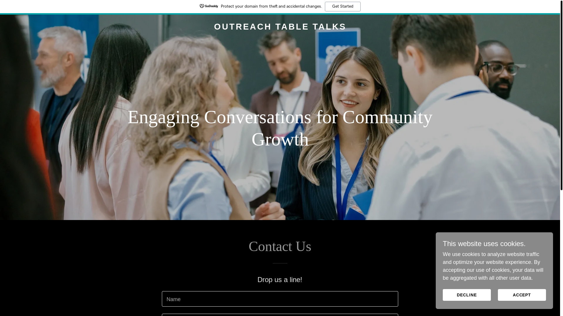 website screenshot of https://outreachtabletalks.ca/