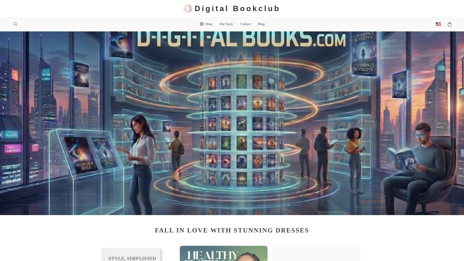 website screenshot of https://digital-bookclub.com/