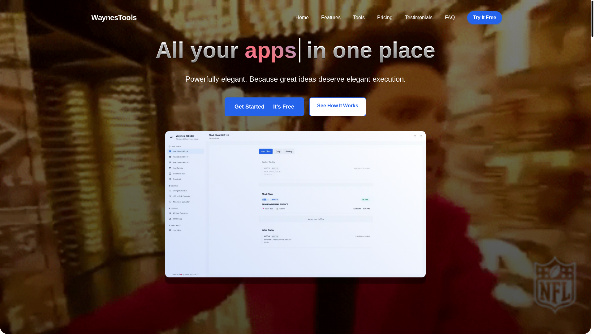 website screenshot of https://waynestools.pages.dev/