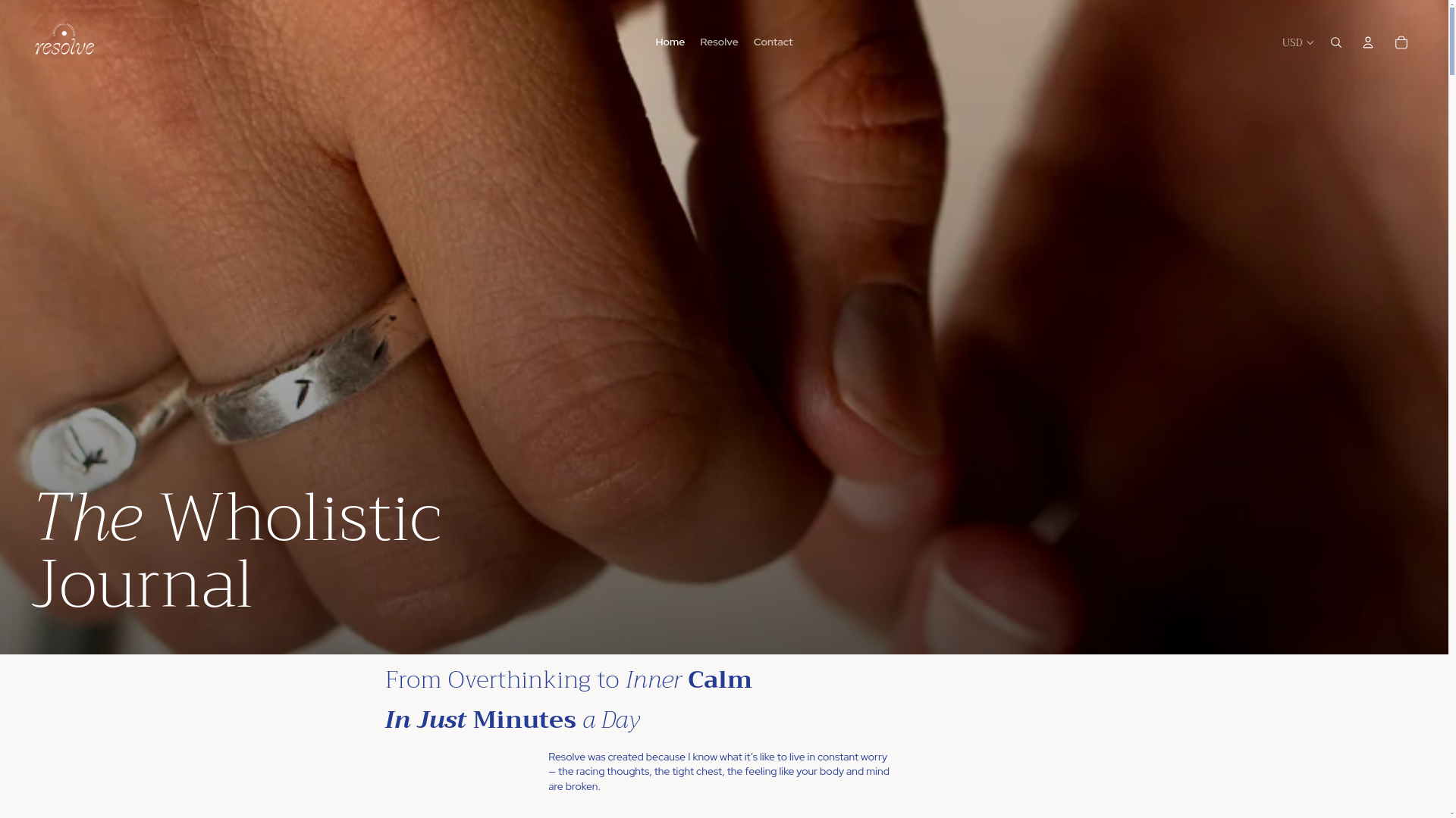 website screenshot of https://journalresolve.com/