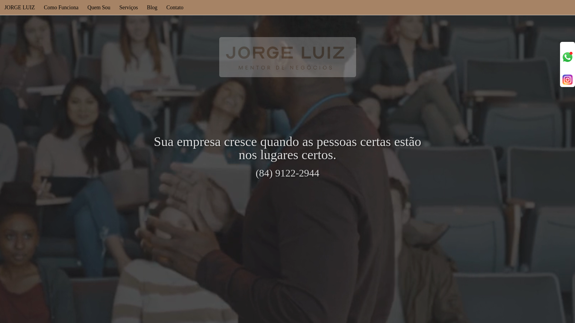 website screenshot of https://jorgeluizmentordenegocios.com.br