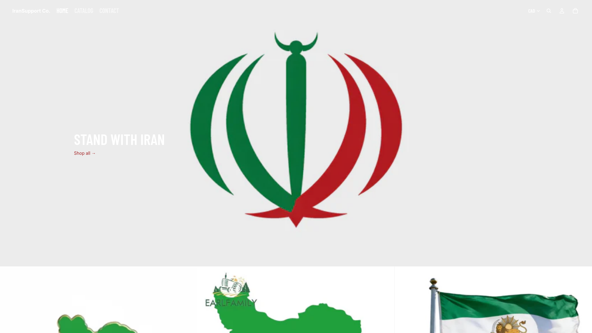 website screenshot of https://iransupport.ca/