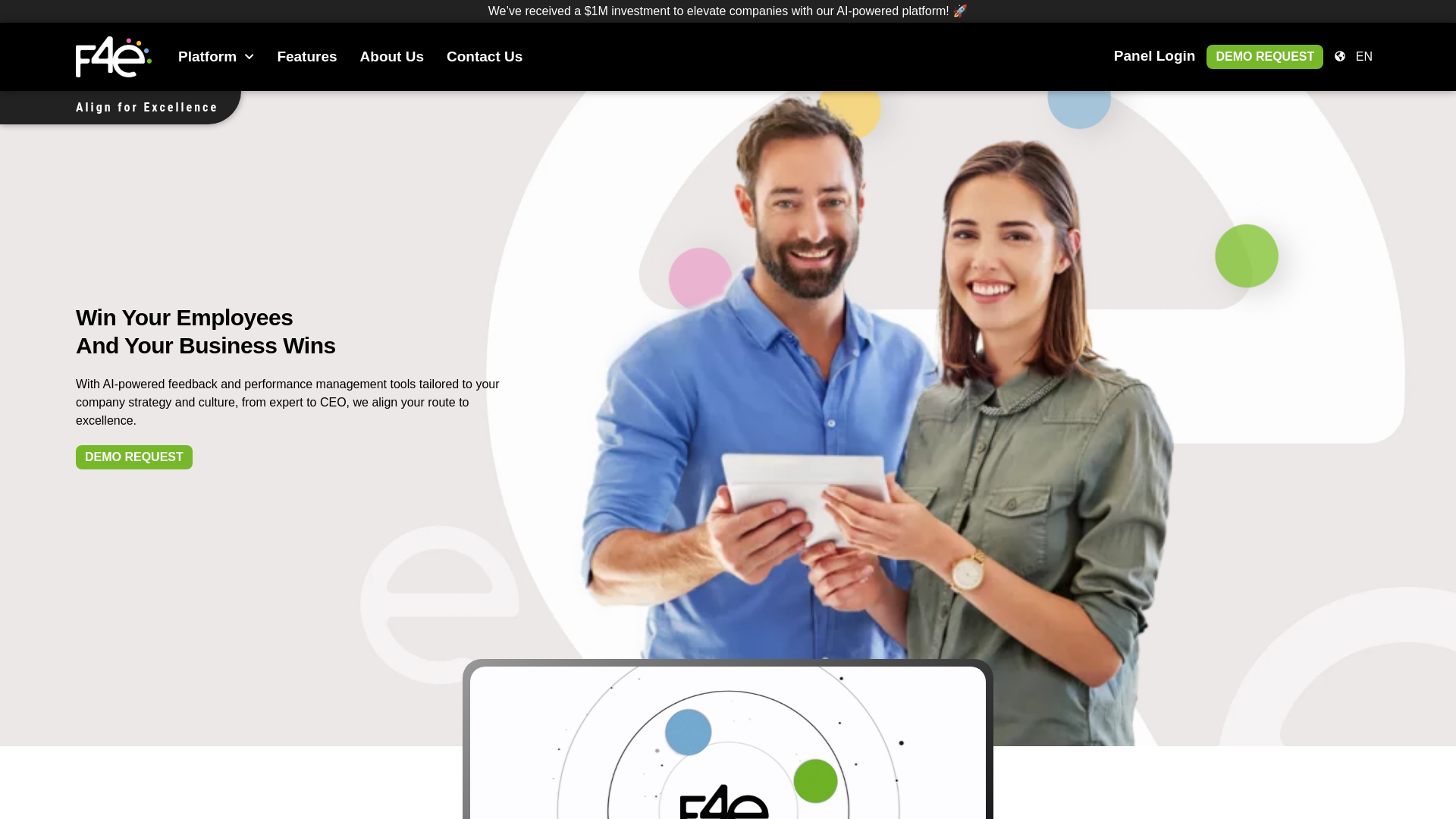 website screenshot of https://connectf4e.co