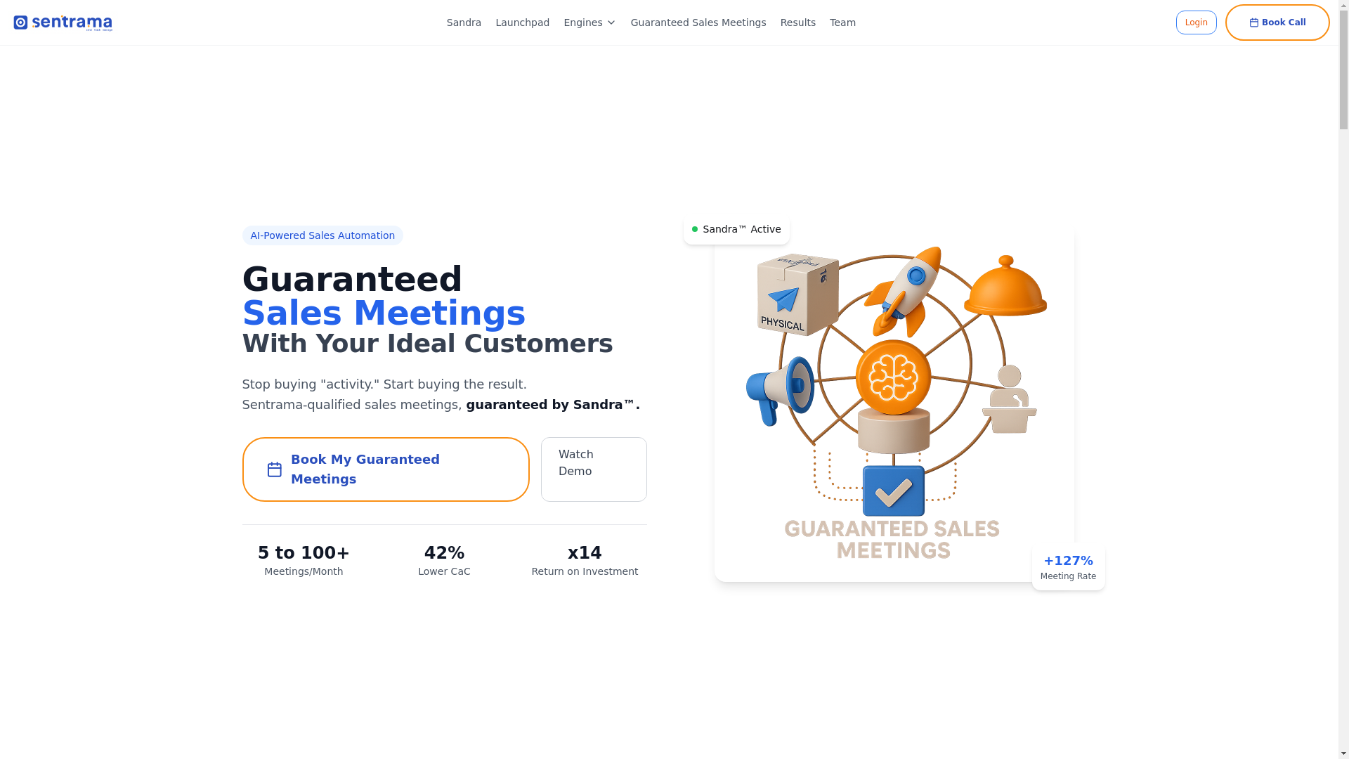 website screenshot of https://sentrama.link/