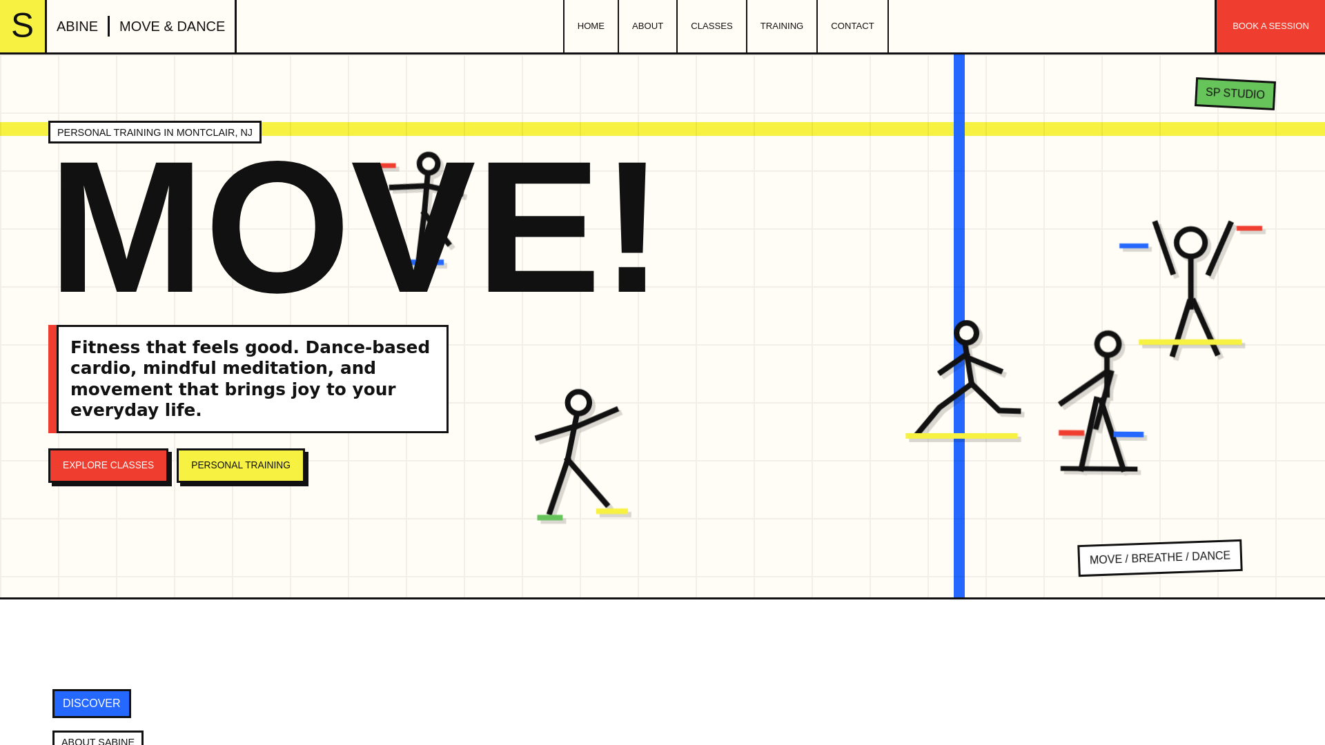 website screenshot of https://sabinepstudio.com/