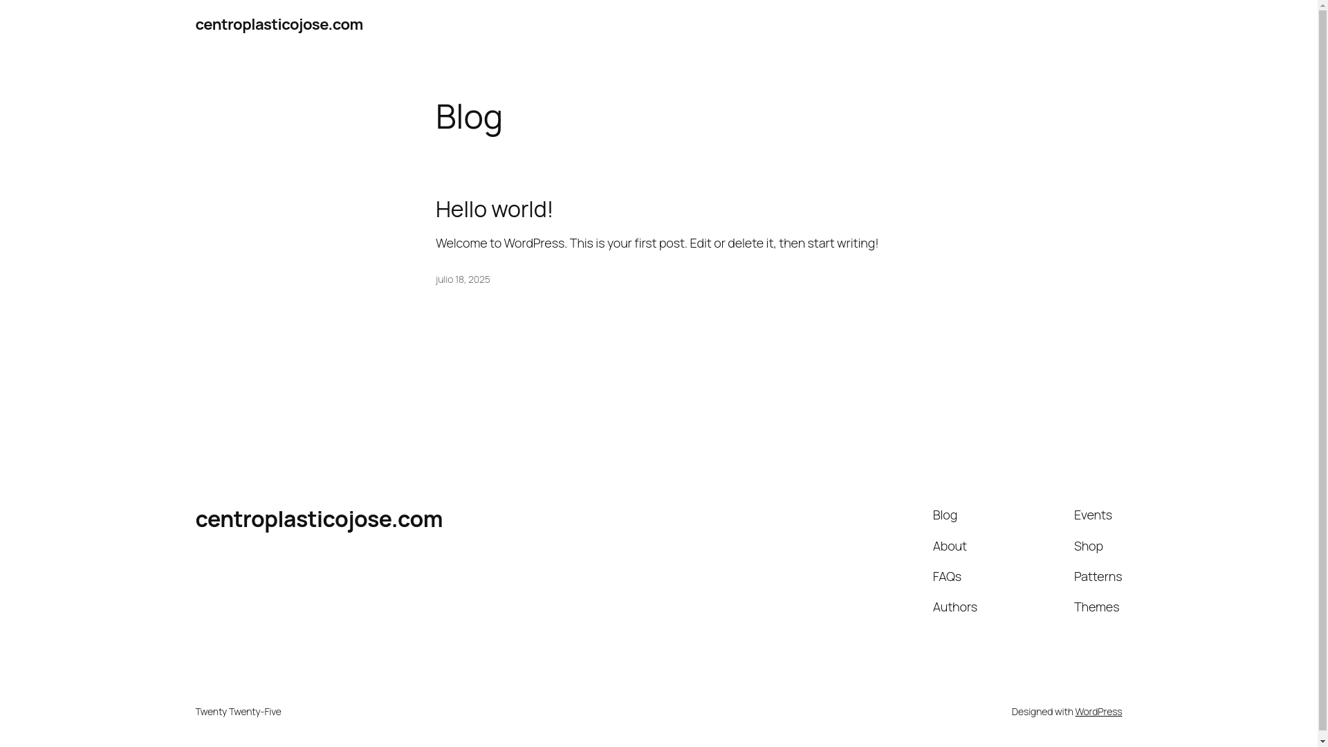 website screenshot of https://centroplasticojose.com/