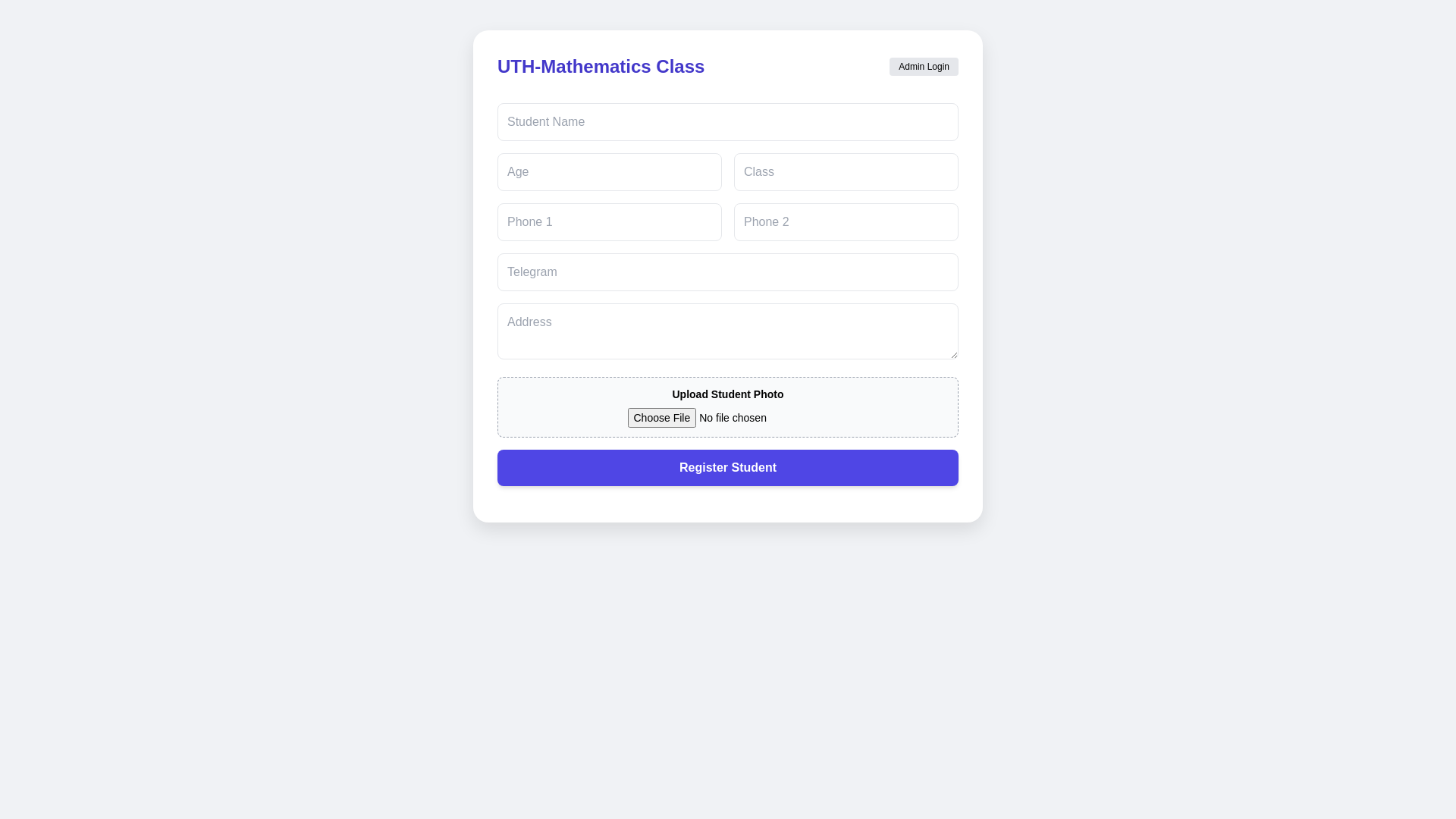 website screenshot of https://studentform.pages.dev/
