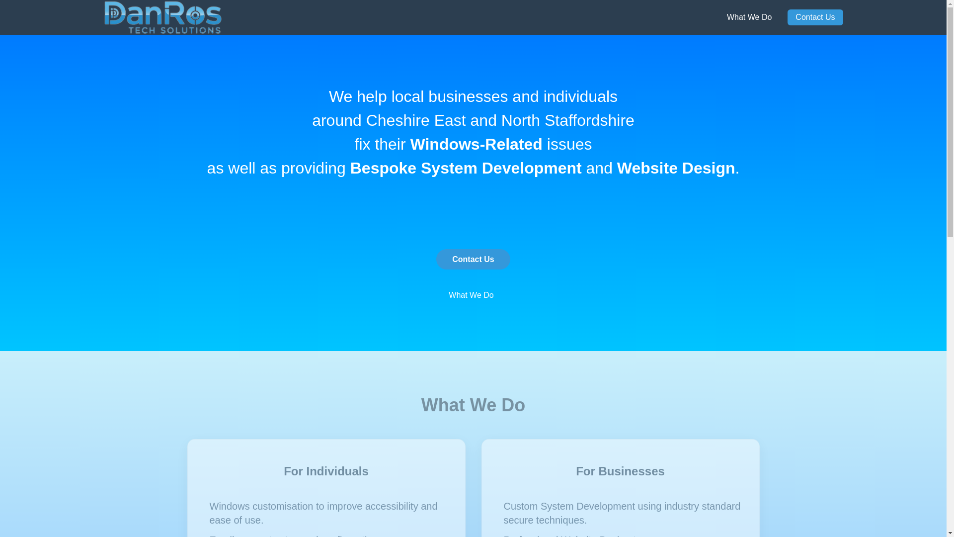 website screenshot of https://danrostechsolutions.co.uk/