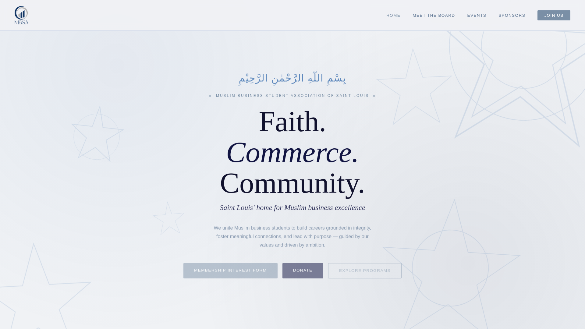website screenshot of https://mbsastl.org/