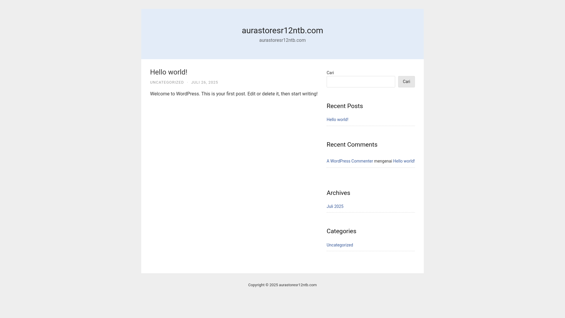 website screenshot of https://aurastoresr12ntb.com/