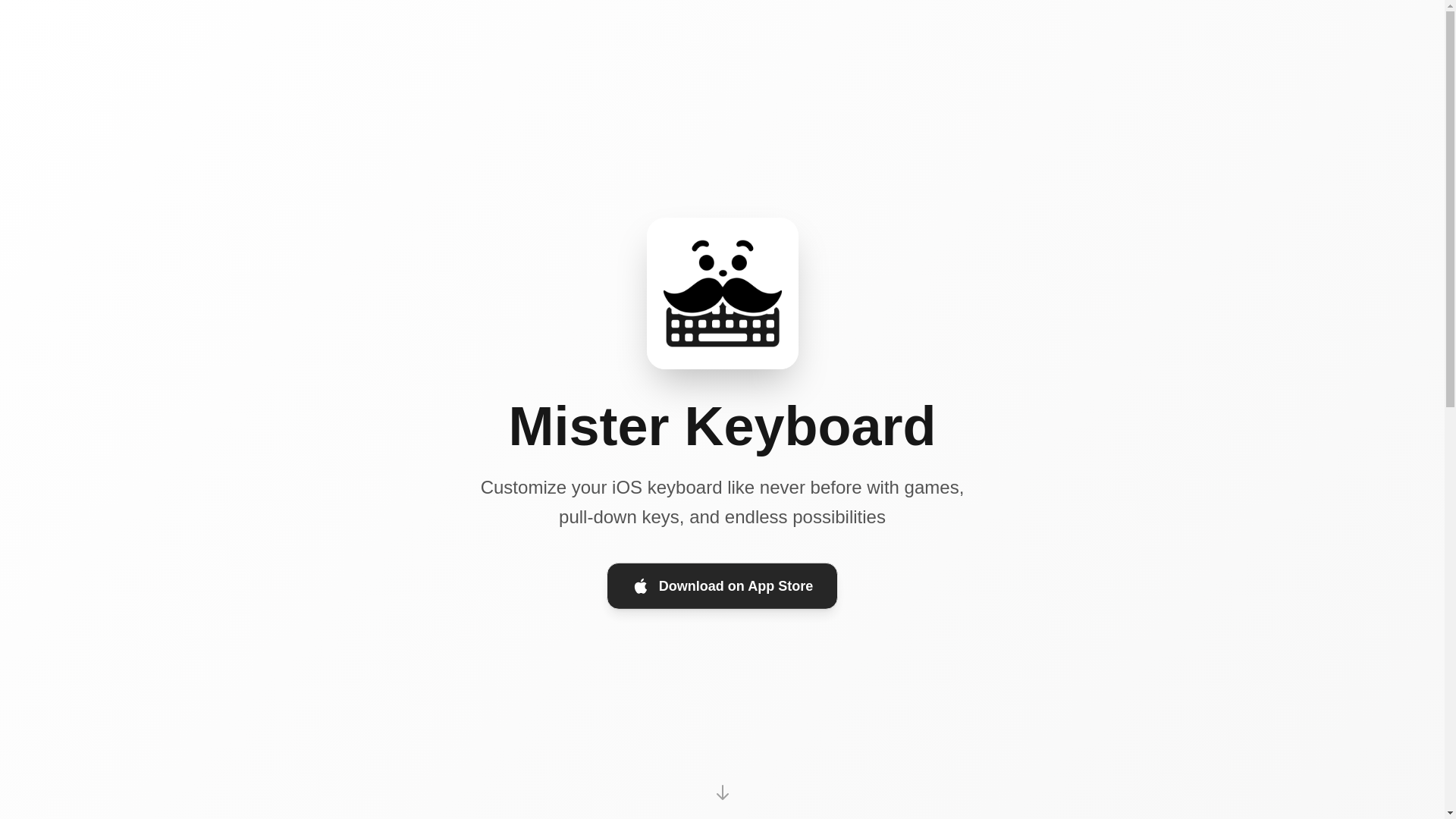 website screenshot of https://misterkeyboard.app/