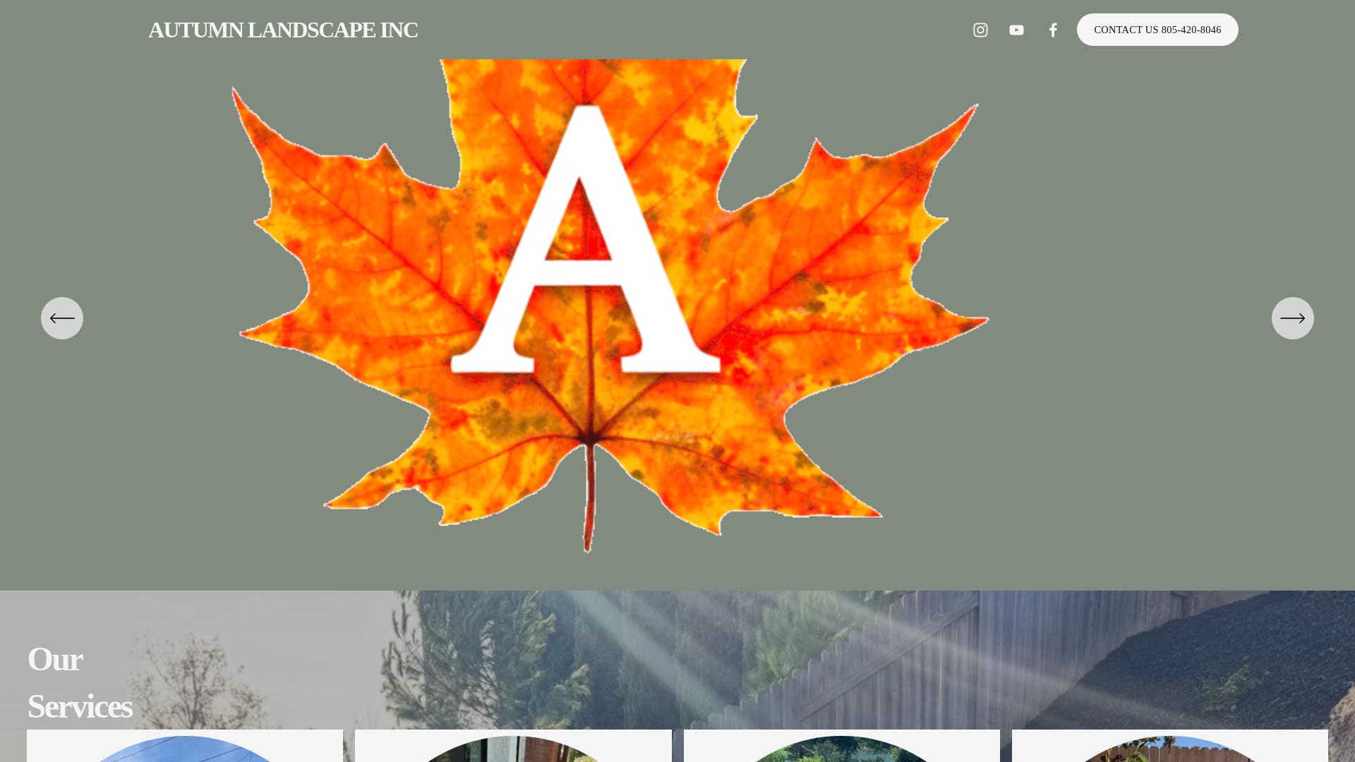 website screenshot of https://autumnlandscapeincs.com/