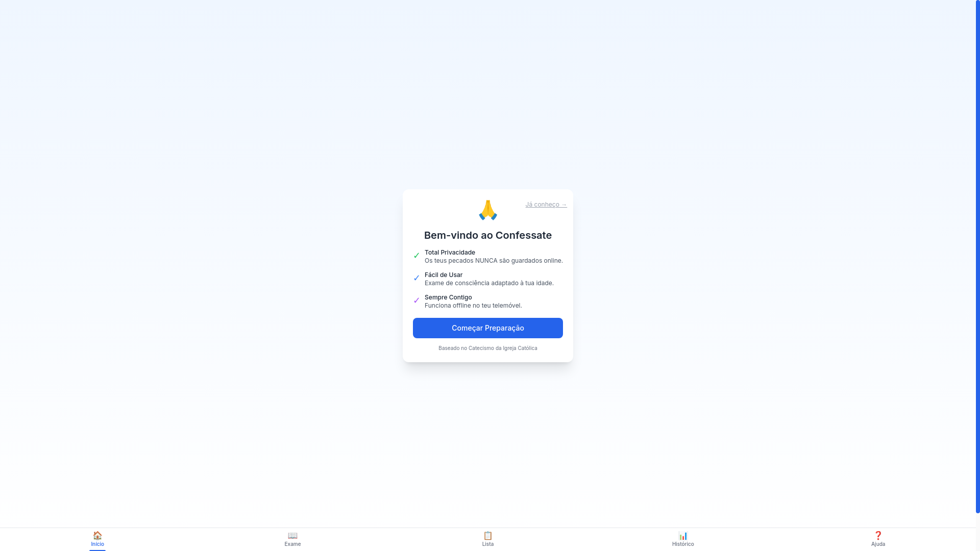 website screenshot of https://confessate.pt/
