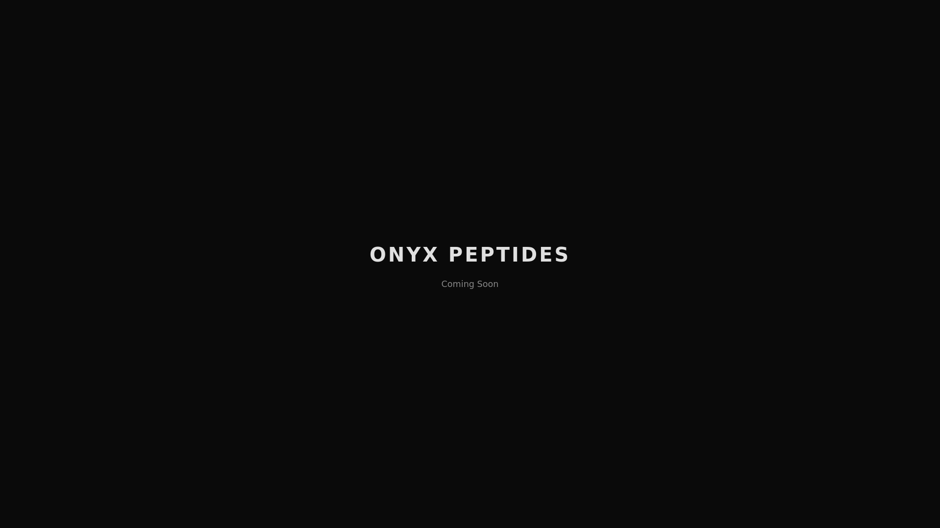 website screenshot of https://onyxpeptides.co
