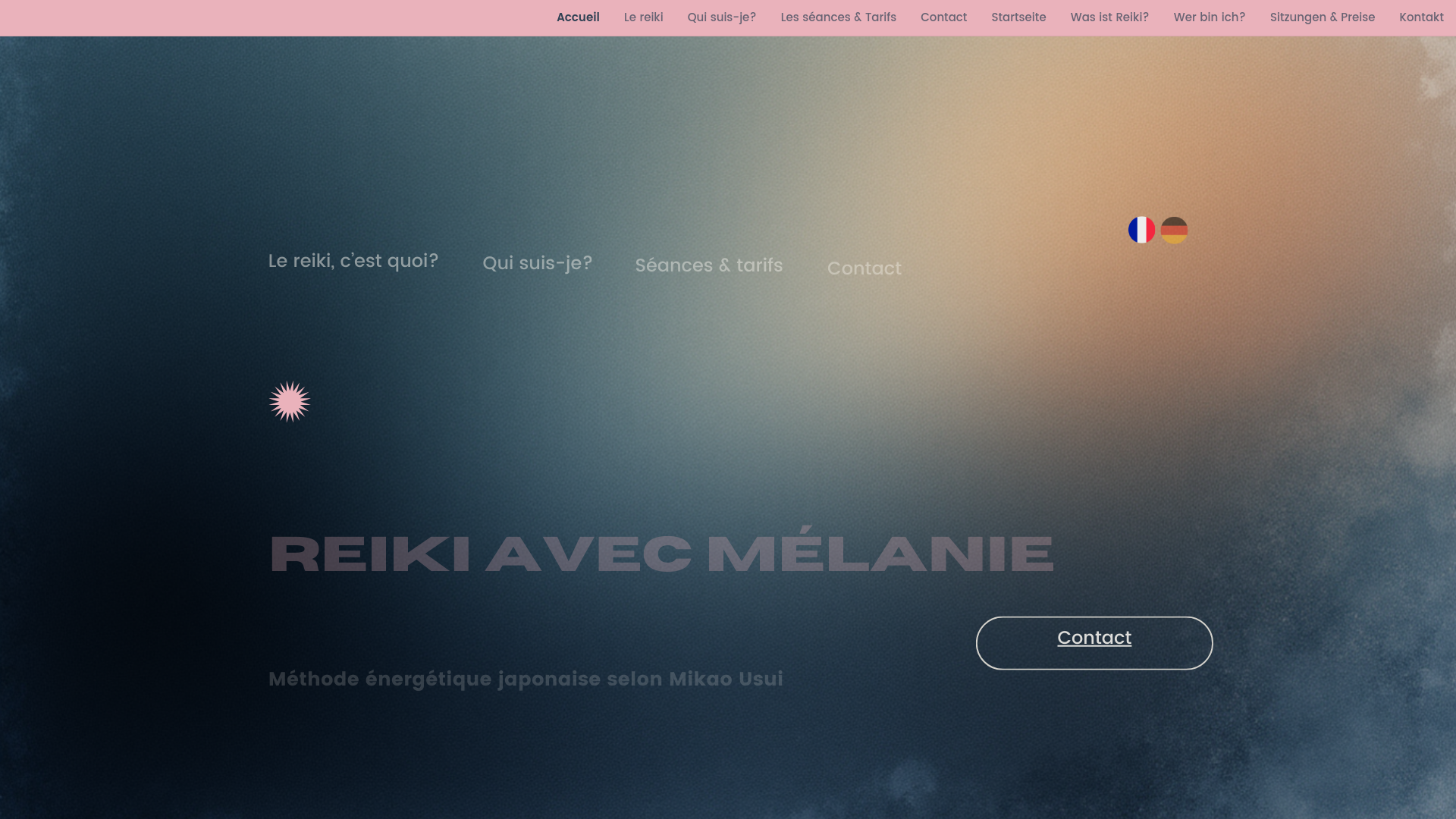 website screenshot of https://reikiavecmelanie.com/