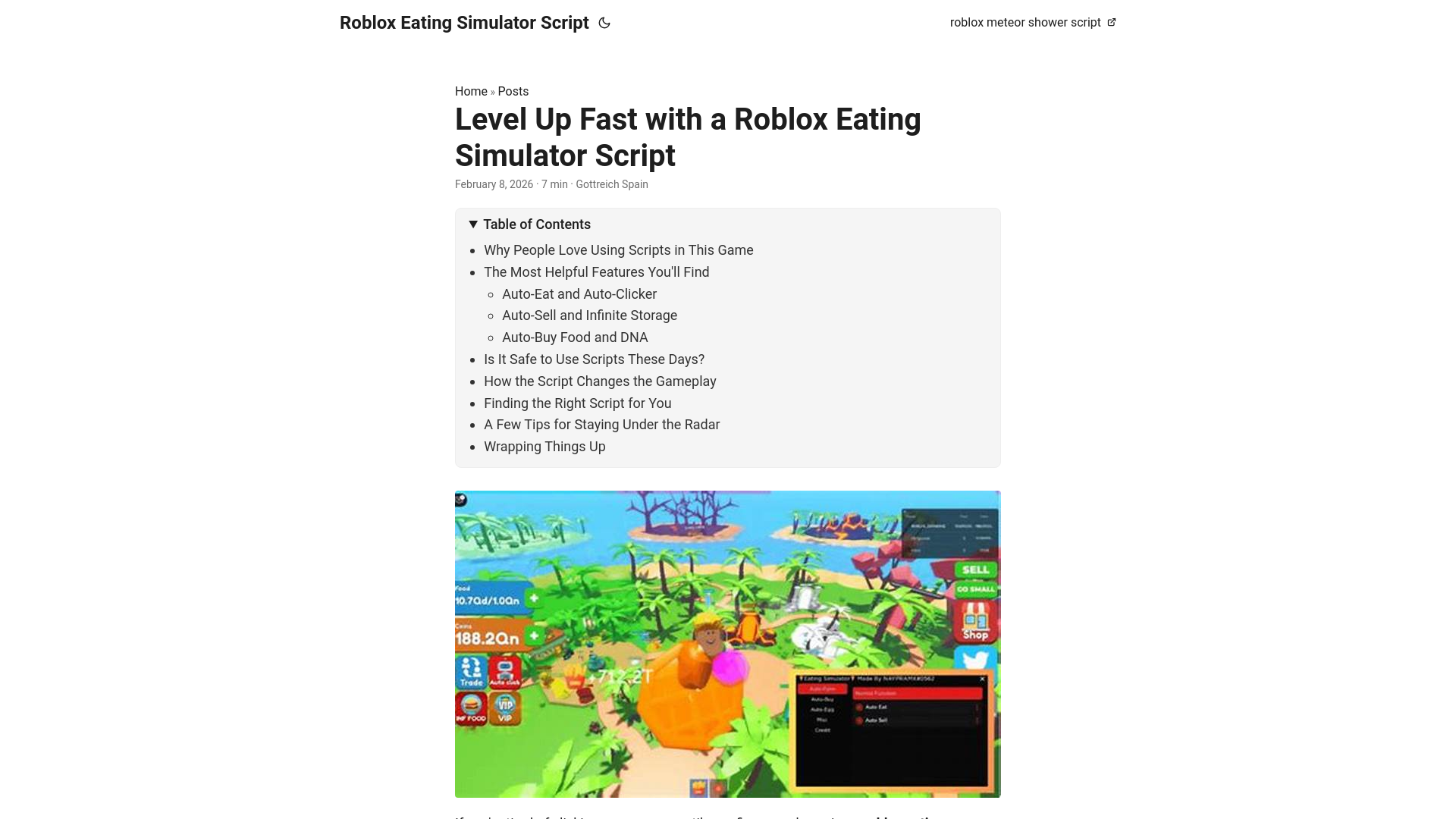 website screenshot of https://roblox-eating-simulator-script.pages.dev/