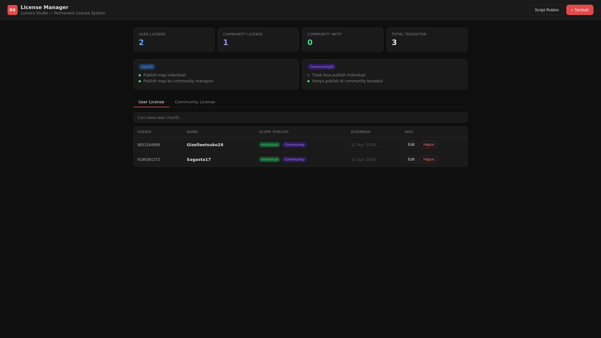 website screenshot of https://lumorastudios.web.id/