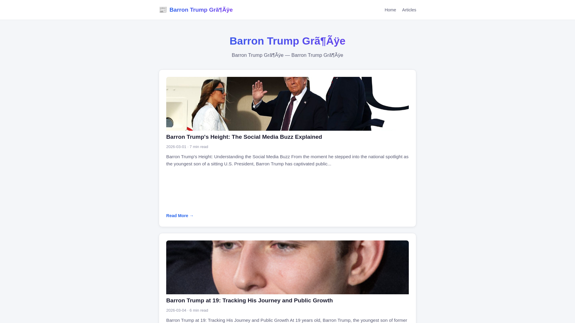 website screenshot of https://barron-trump-grapaye.pages.dev/