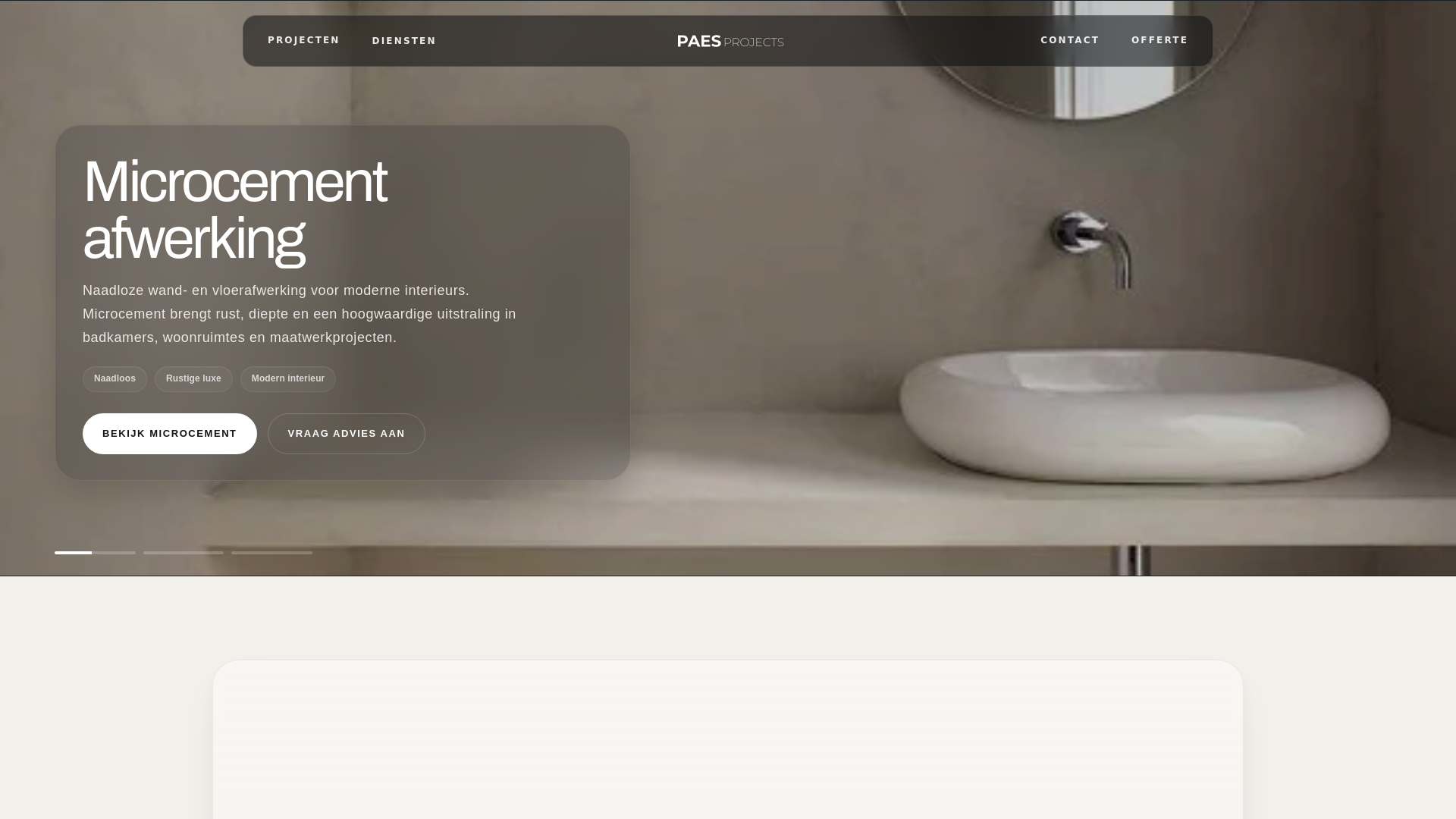 website screenshot of https://paesprojects.nl/