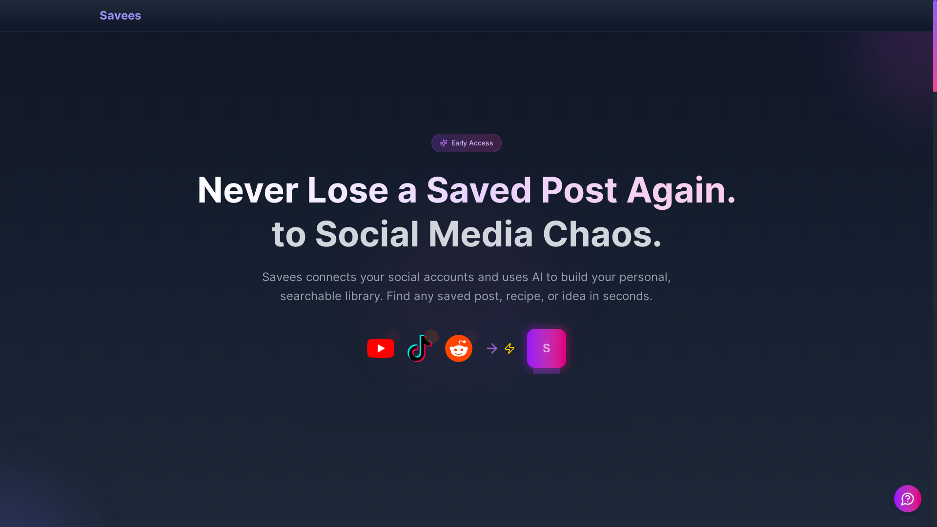website screenshot of https://savees.co/