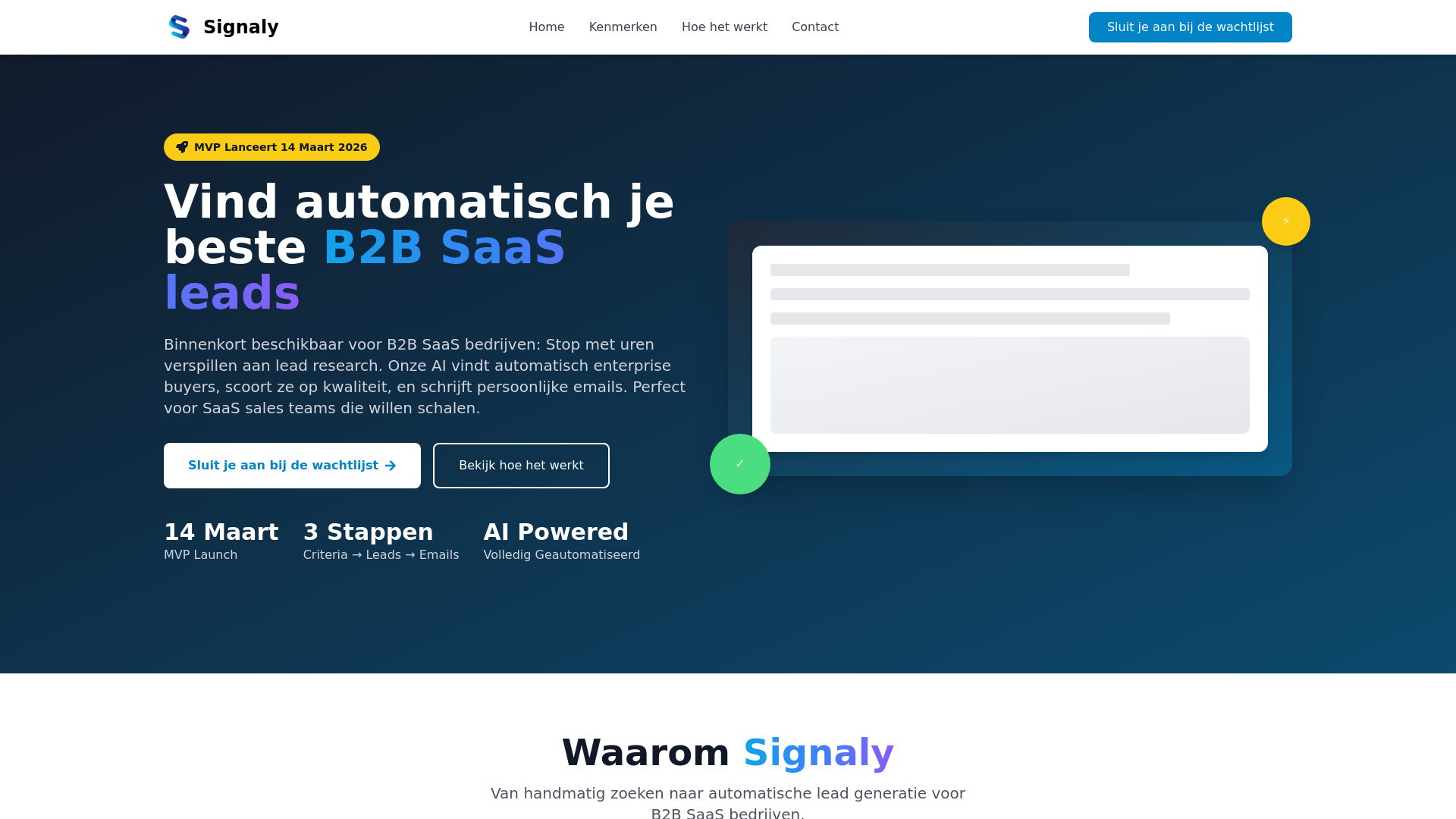 website screenshot of https://signaly.nl/