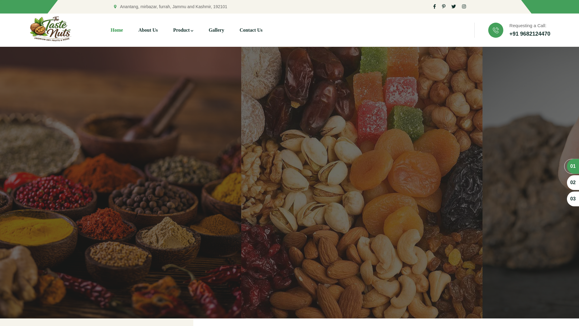 website screenshot of https://thetastenuts.com