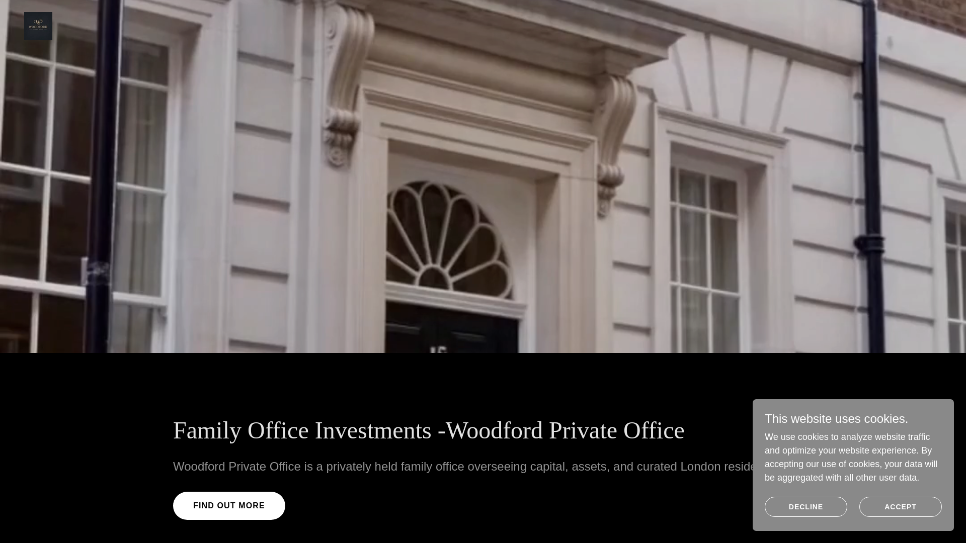 website screenshot of https://woodfordprivateoffice.com